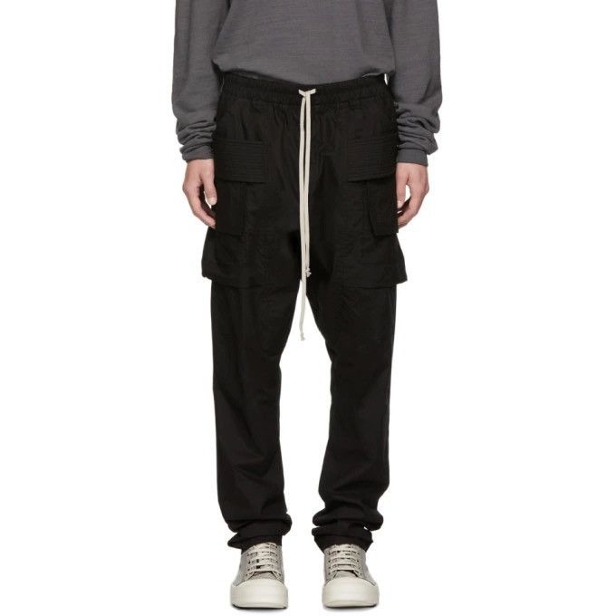 Rick Owens Drkshdw 🔥1000$ Rick Owens DRKSHDW Drawstring Creatch Cargo Pants Size US 32 / EU 48 - 14 Thumbnail