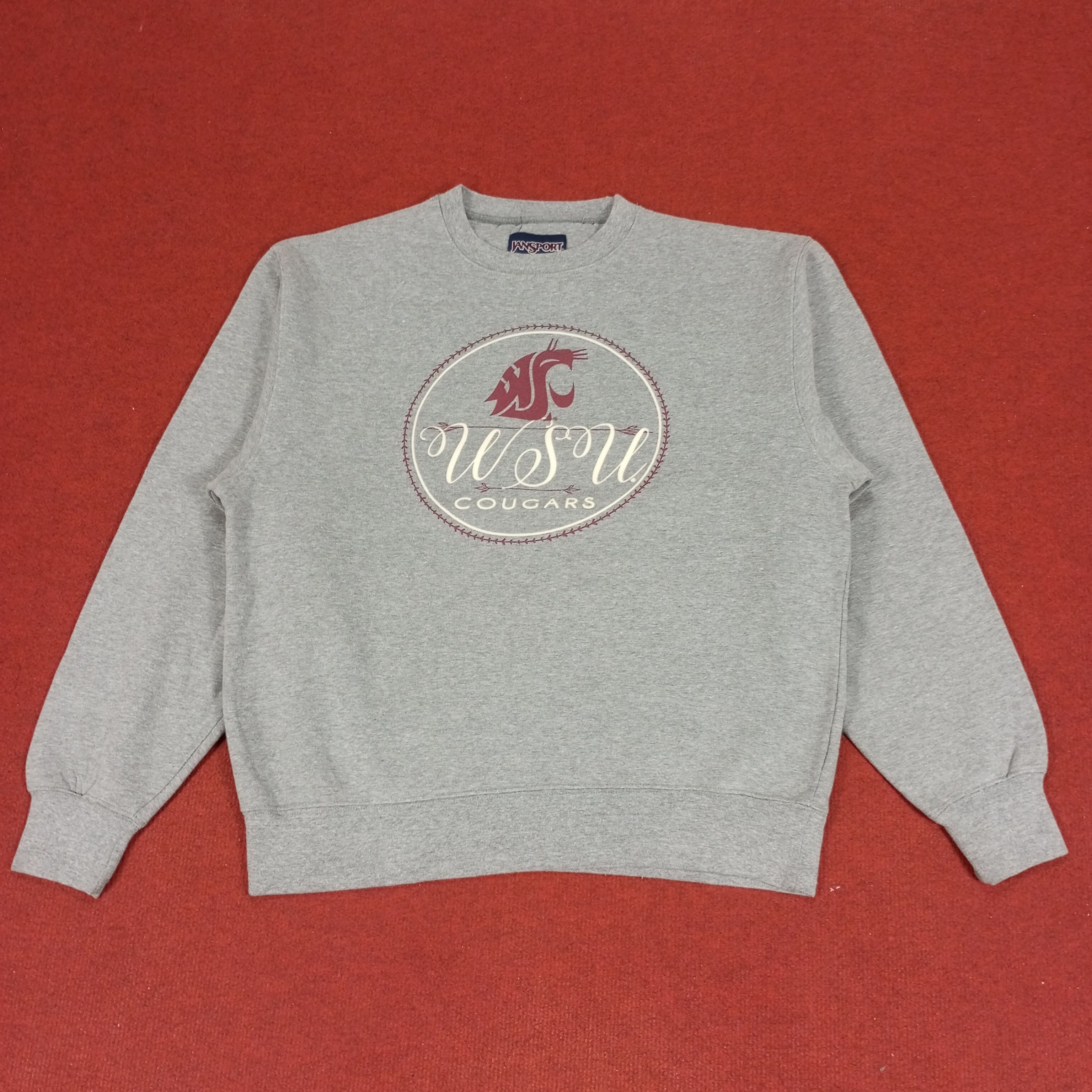 Jansport × Vintage WSU Washington State University Cougars Football Sweatshirt Size US L / EU 52-54 / 3 - 1 Thumbnail