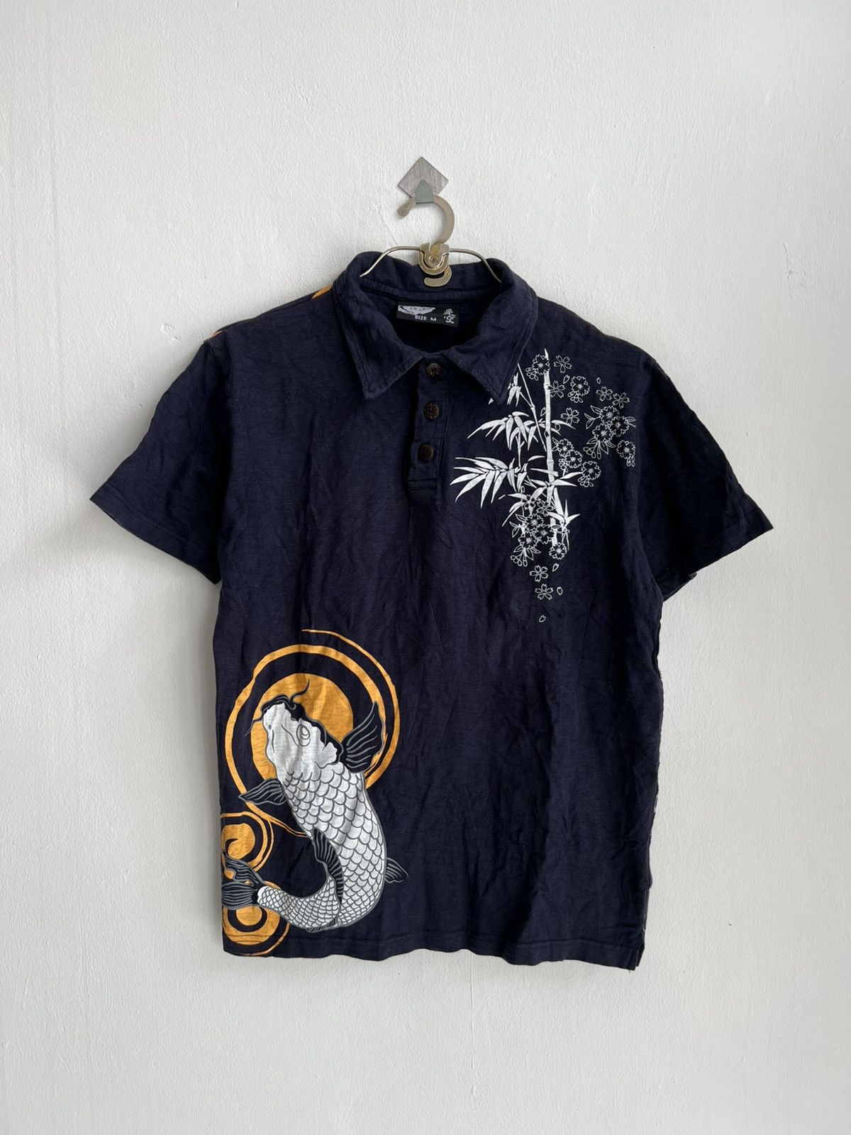 Japanese Brand × Maharishi Iconic Japanese Carp Koi Fish Traditional Yakuza Polo Shirt Size US M / EU 48-50 / 2 - 2 Thumbnail