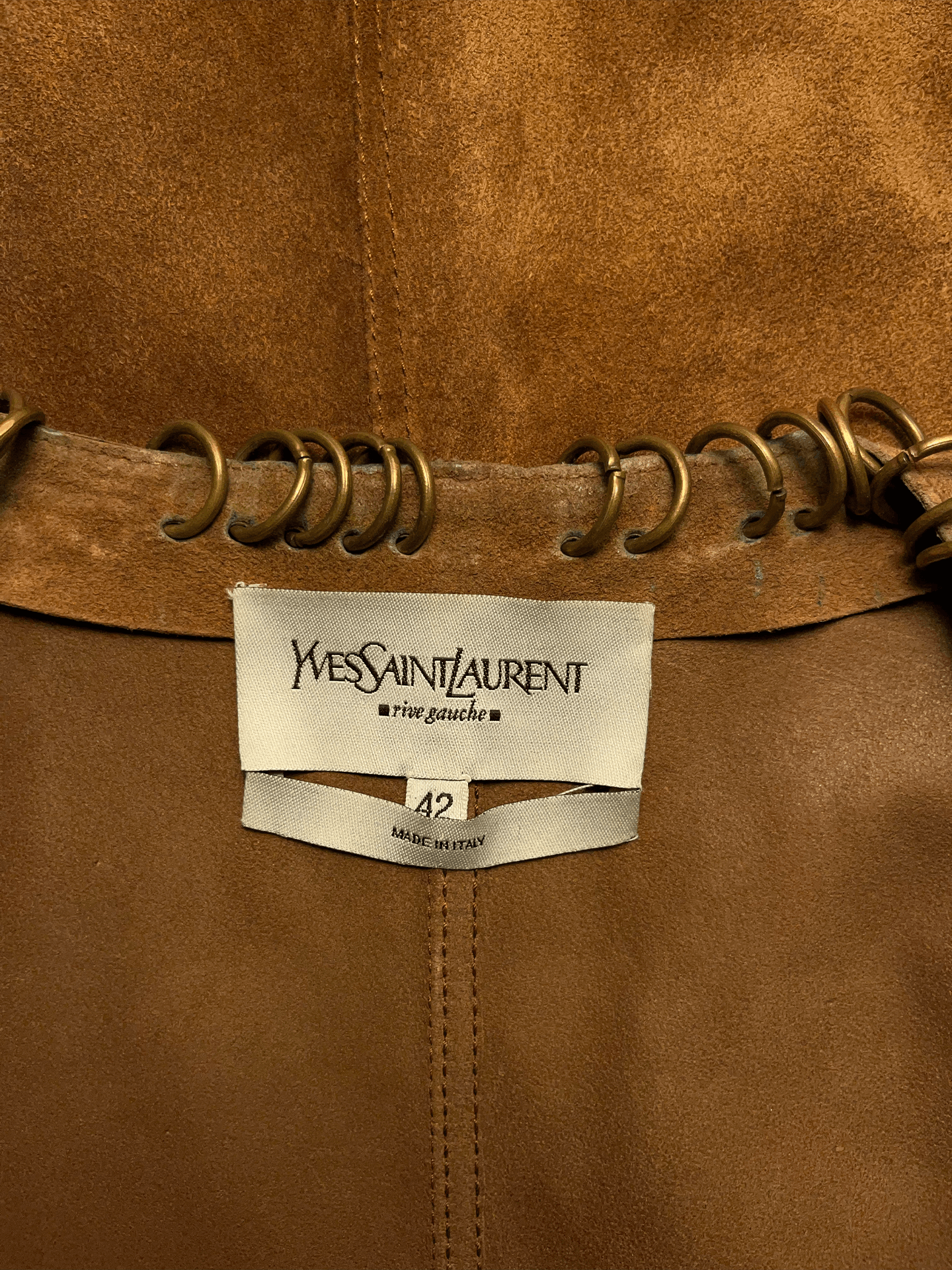 Yves Saint Laurent Saint Laurent Rive Gauche pierced leather vest jacket Size M / US 6-8 / IT 42-44 - 3 Thumbnail