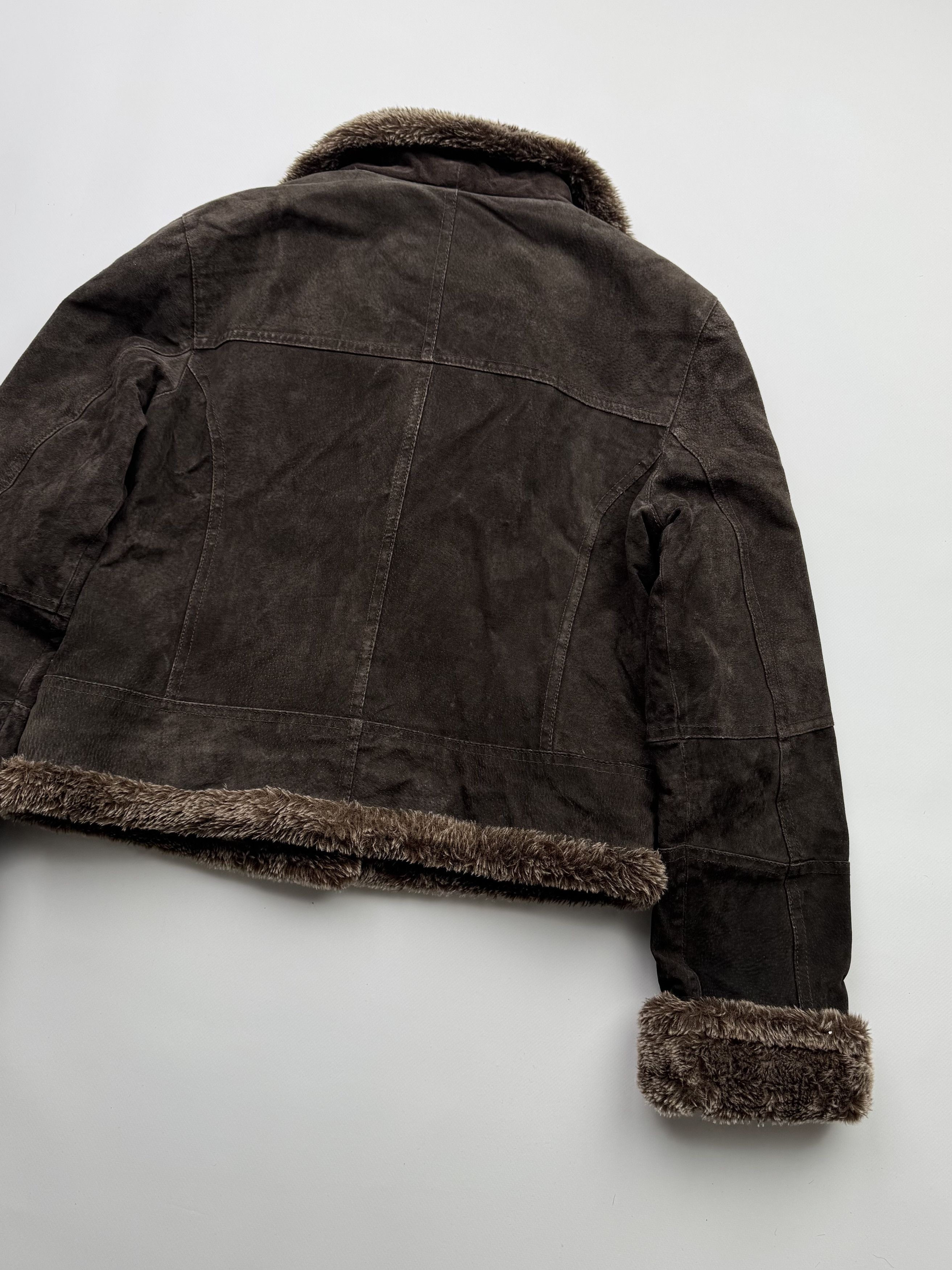Vintage Vintage Suede Cropped Jacket With Faux SheepskinB310(V320)E2 Size M / US 6-8 / IT 42-44 - 10 Thumbnail