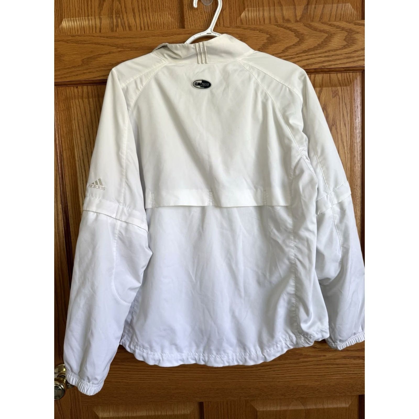 Adidas Adidas Mens Climaproof Jacket Medium Ivory Beige Golf Run Sports Athleisure Size US M / EU 48-50 / 2 - 2 Thumbnail