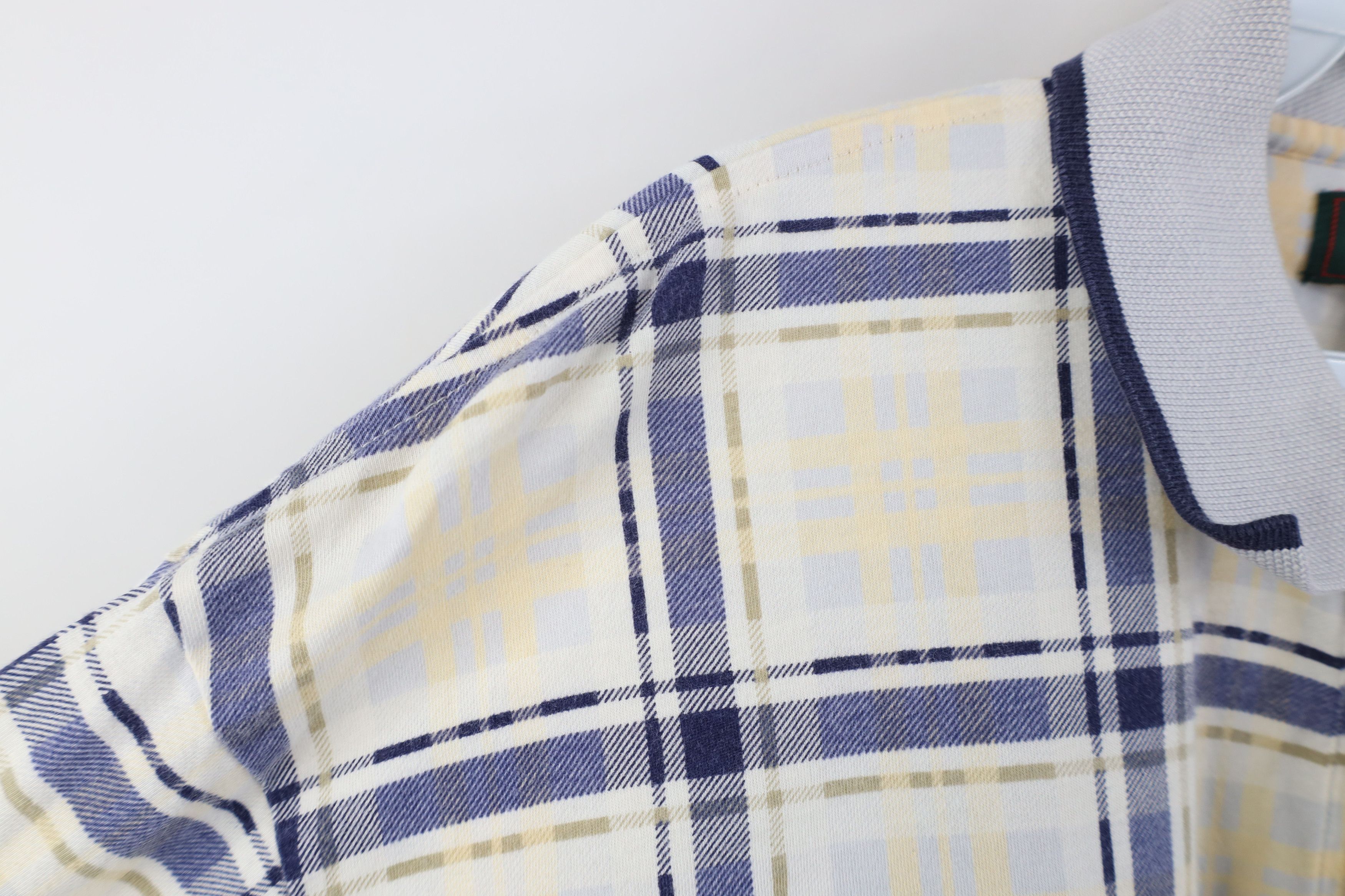 Vintage Vintage 90s Streetwear Collared Golf Polo Shirt Plaid USA Size US XL / EU 56 / 4 - 7 Thumbnail