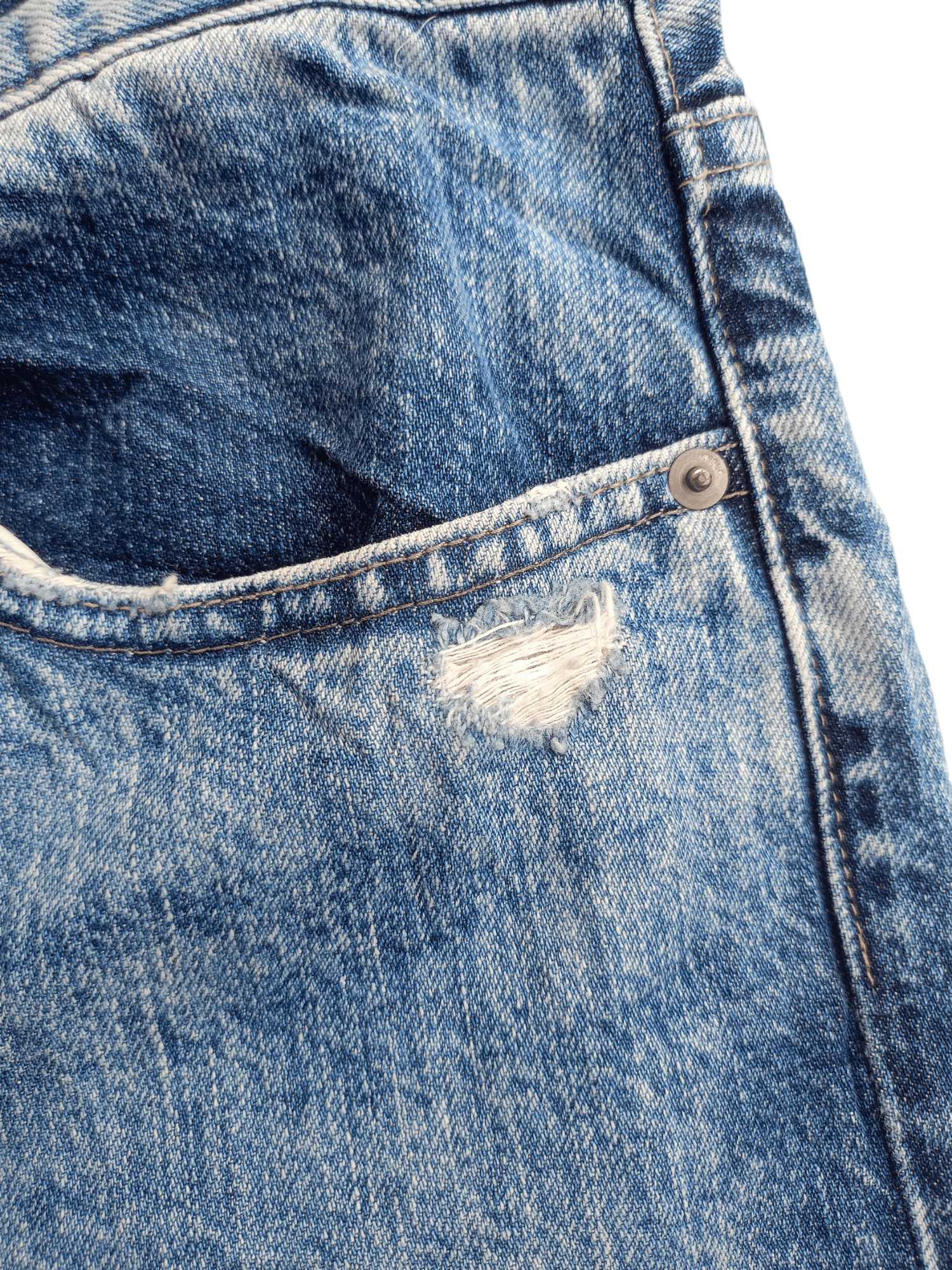 Uniqlo × Vintage UNIQLO Cropped Relaxed Tapered Distressed Denim Size 26" / US 2 / IT 38 - 8 Thumbnail