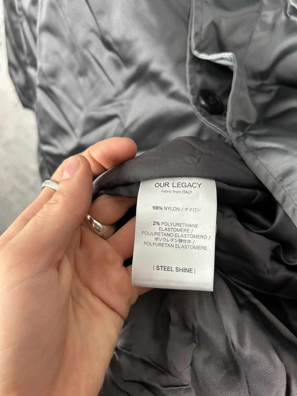 Designer Our Legacy Steel Shine Designer Parkas Cloak Luxury Rare Size US M / EU 48-50 / 2 - 6 Thumbnail