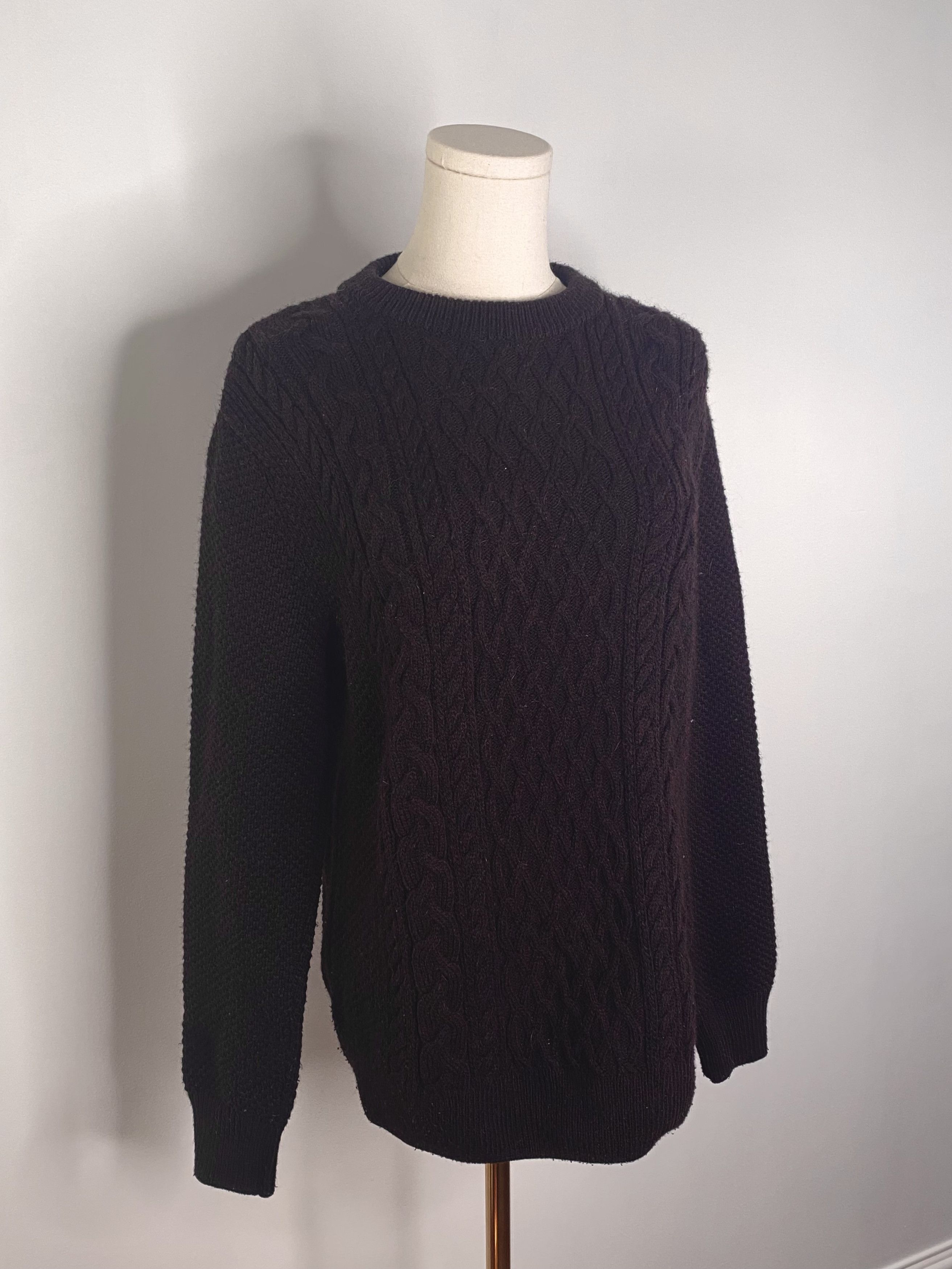 Zara Zara Man - Burgundy cable knit sweater Size US M / EU 48-50 / 2 - 3 Thumbnail