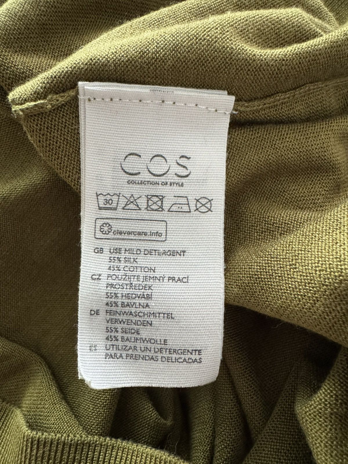 Cos COS short sleeve olive polo shirt Size US S / EU 44-46 / 1 - 3 Thumbnail