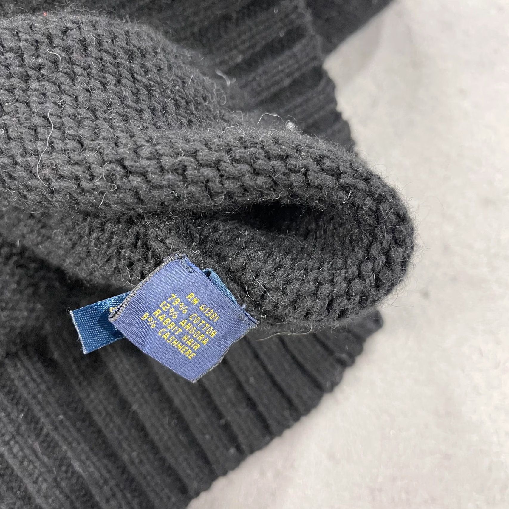 Polo Ralph Lauren Polo Ralph Lauren Sweater Mens Large Black Fair Isle 1/4 Zip Mock Neck Knit Size US L / EU 52-54 / 3 - 7 Thumbnail