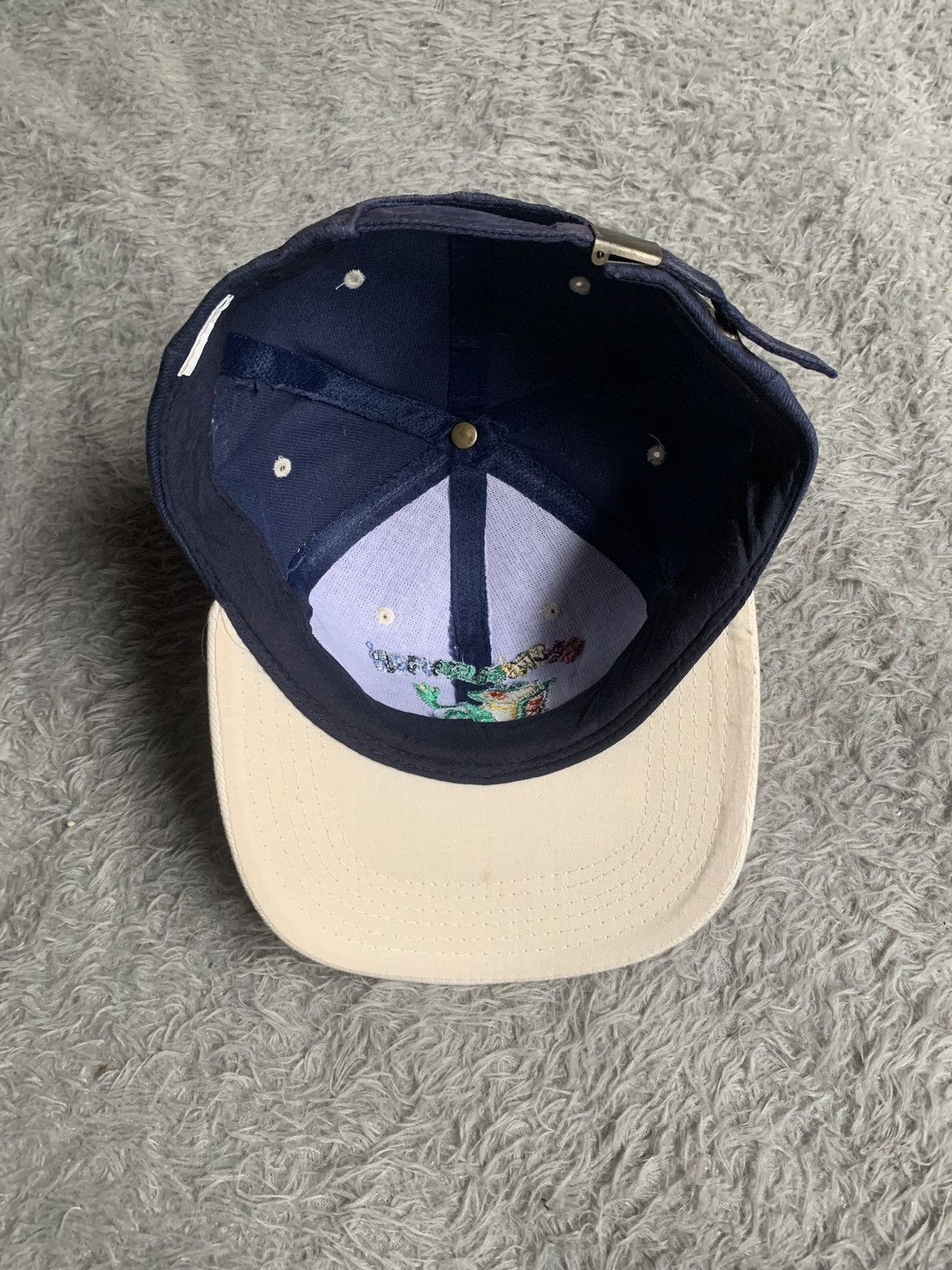Vintage Vintage 90s No Problem Mon Jamaica Two Tone Hat Cap Size ONE SIZE - 2 Thumbnail