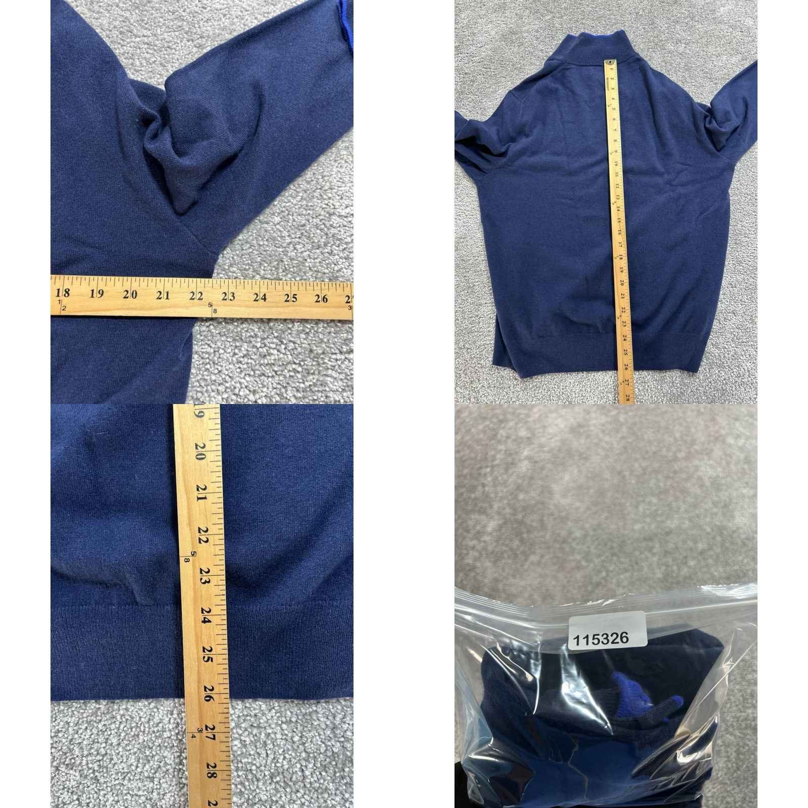 Polo Ralph Lauren Polo Ralph Lauren Golf Sweater Mens Large Blue Knit Washable Cashmere Mock Neck Size US L / EU 52-54 / 3 - 8 Thumbnail