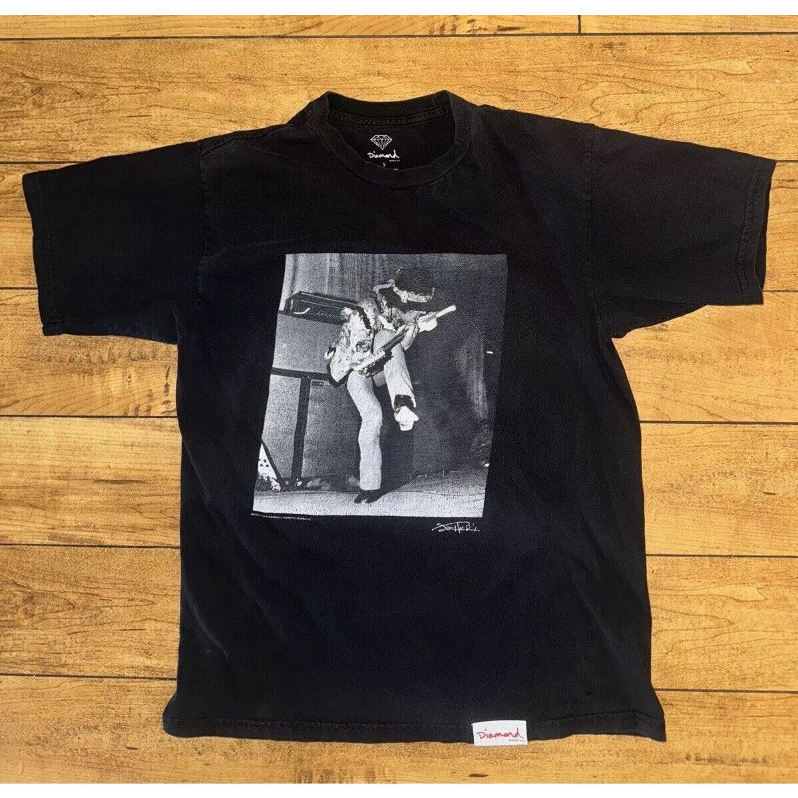 Band Tees Diamond Supply Co. Jimmy Hendrix T-Shirt Black Small 17x24 Size US S / EU 44-46 / 1 - 1 Thumbnail