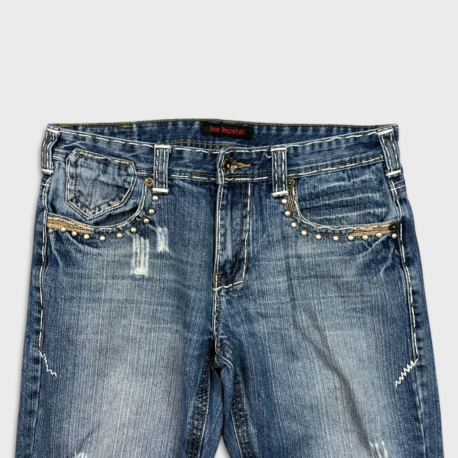Vintage Vintage True Republic Jeans 34x30 Straight Baggy Denim Pants Size US 34 / EU 50 - 2 Thumbnail