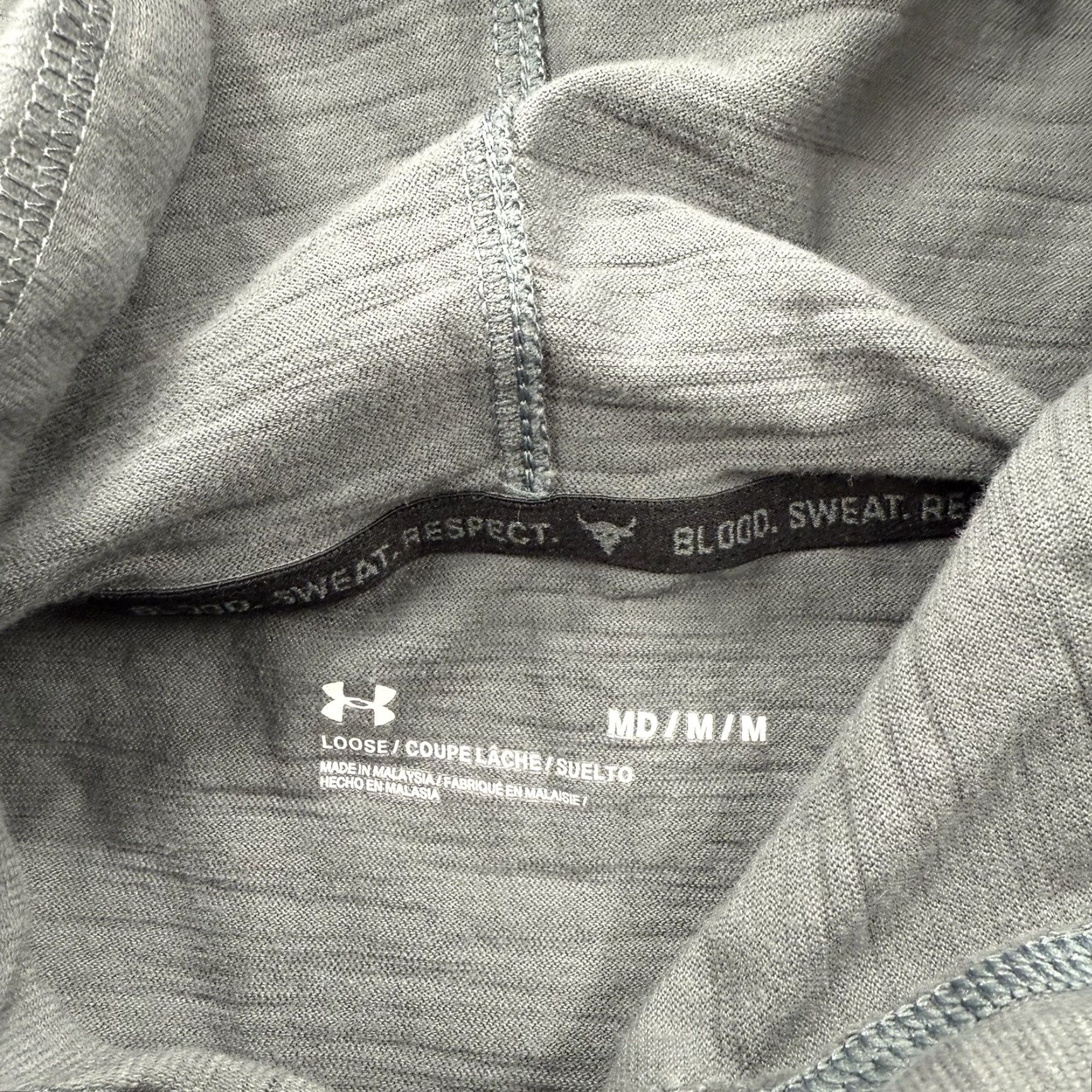 Under Armour Under Armour Project Rock Hoodie Shirt Men M Gray Graphic Print Gym Crew Neck 3/4 Sleeve Hooded Pockets Athletic Size US M / EU 48-50 / 2 - 3 Thumbnail