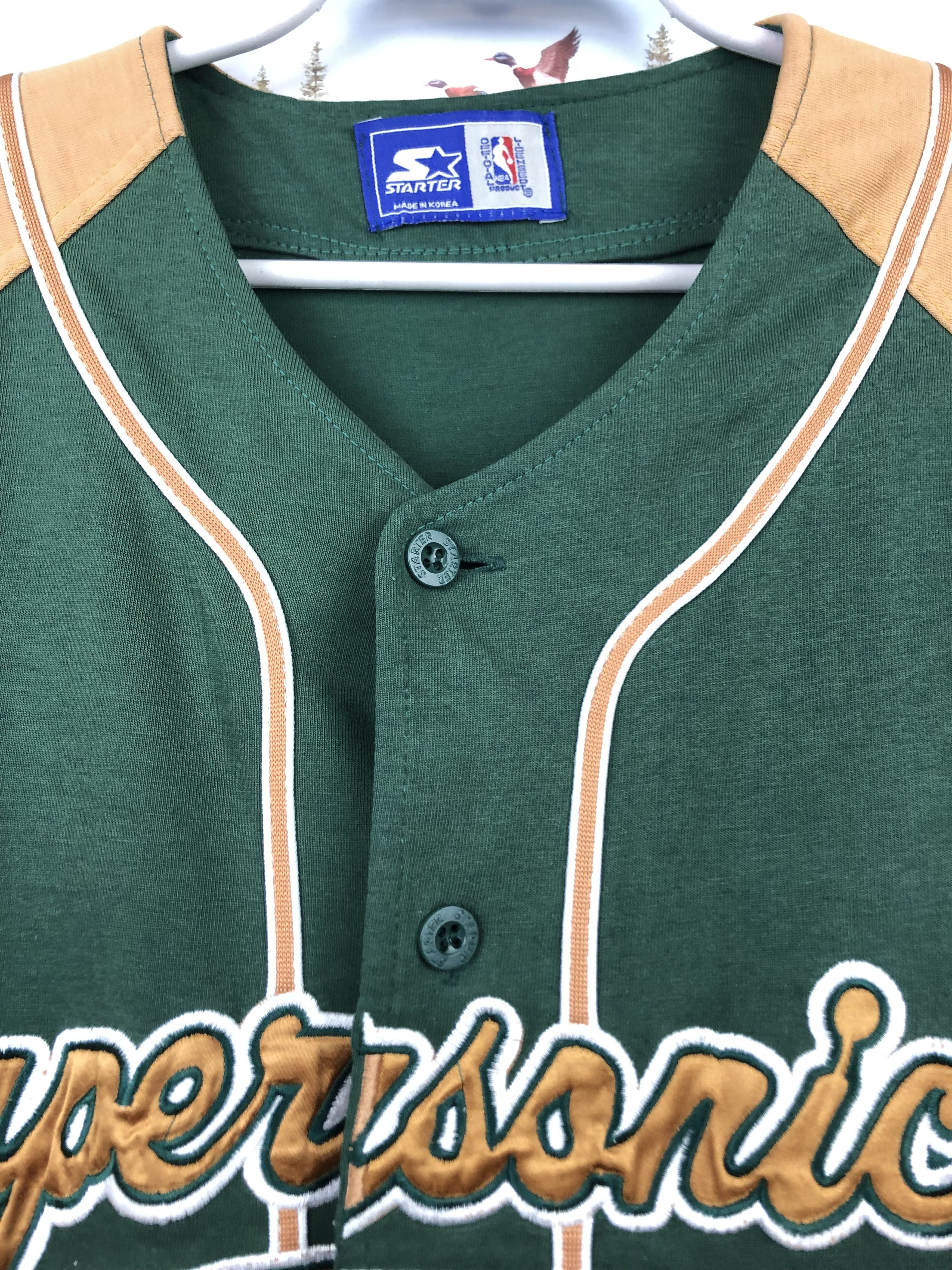 NBA Vintage Starter Seattle Supersonics Sonics Jersey Shirt NBA Size US M / EU 48-50 / 2 - 8 Thumbnail