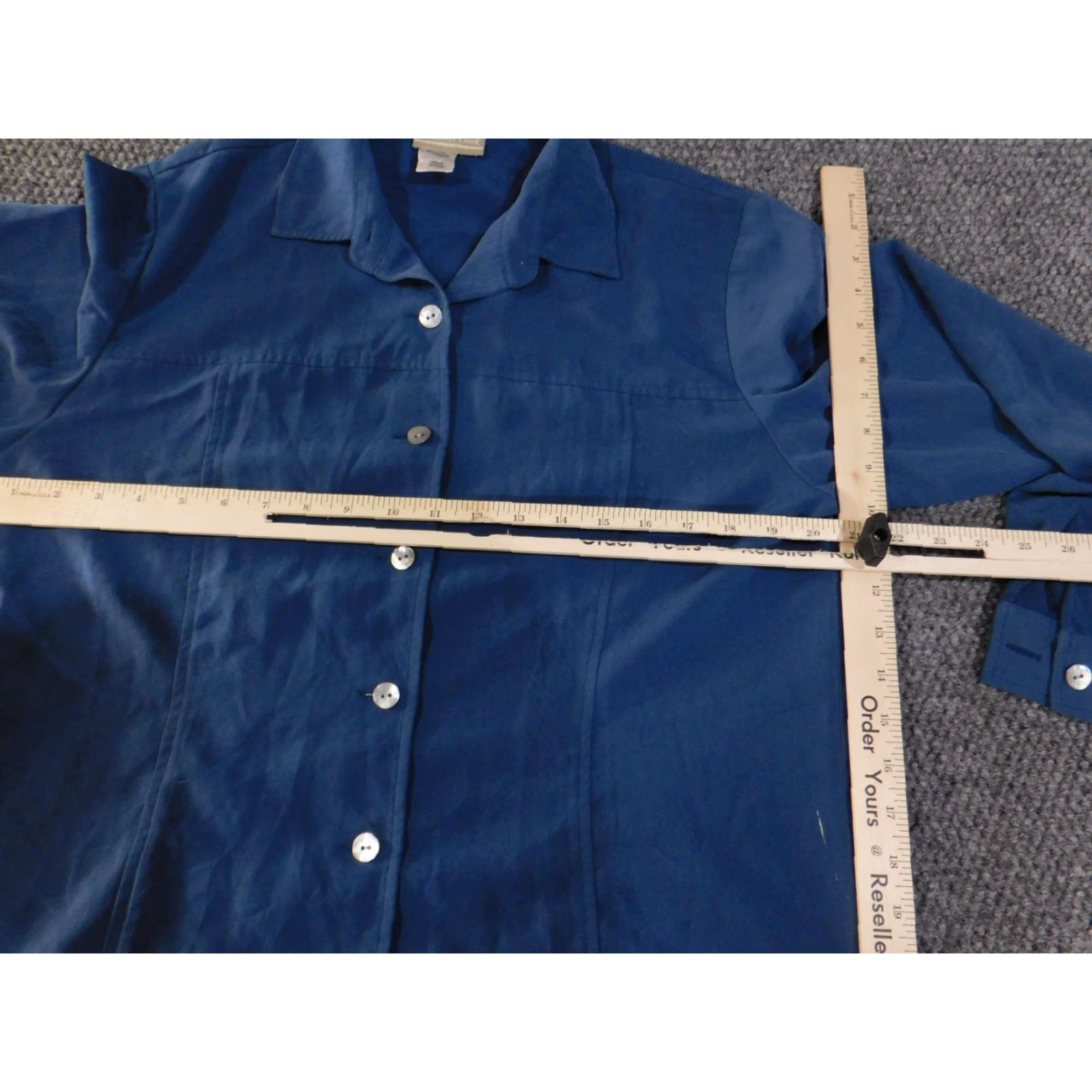 Coldwater Creek VINTAGE? No, item not vintage. Title should be: Coldwater Creek Shirt Womens Large Blue Collared Button Front Long Sleeve Tunic Size XL / US 12-14 / IT 48-50 - 7 Thumbnail