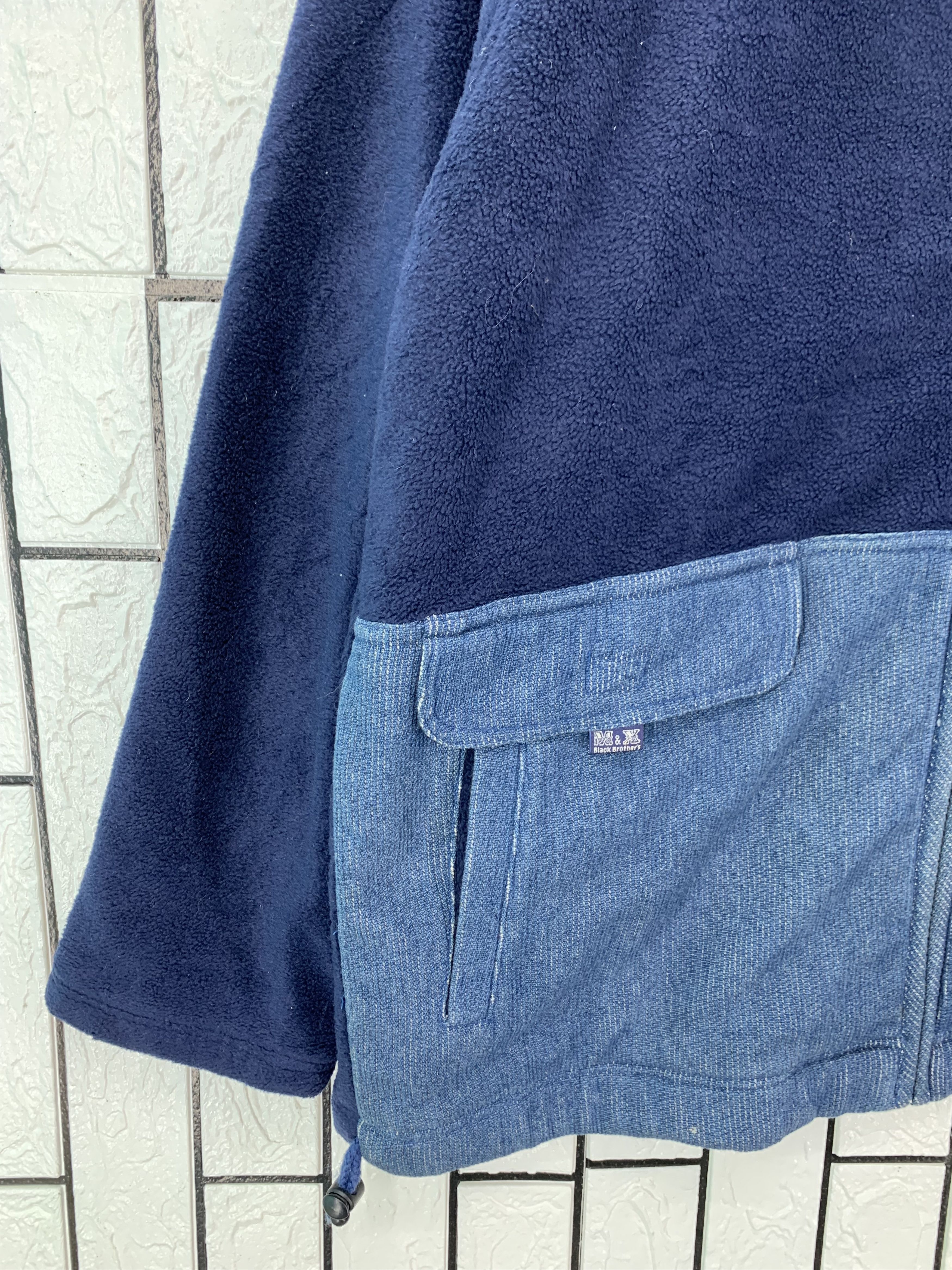 Japanese Brand M & X Black Brothers Fleece/Denim Size US M / EU 48-50 / 2 - 3 Thumbnail