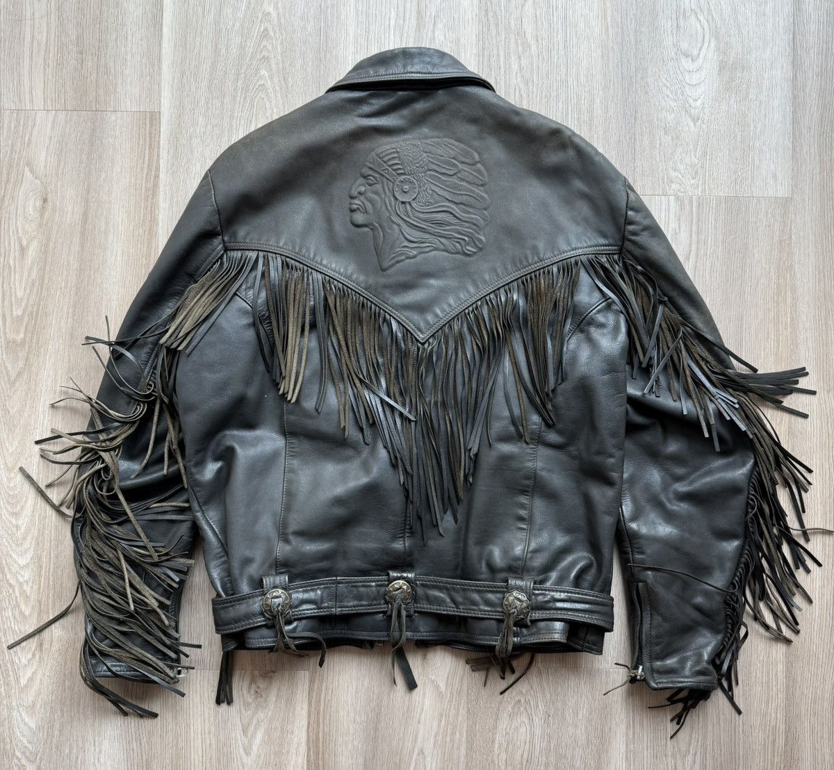 Indian Motorcycle Vintage IXS Indian Motorcycle Western Racing Leather Jacket Size US XL / EU 56 / 4 - 19 Thumbnail