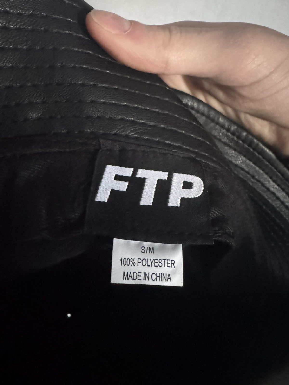 Fuck The Population FTP Leather Monogram Bucket Hat Black All Over Logo OG Rare Size ONE SIZE - 8 Thumbnail