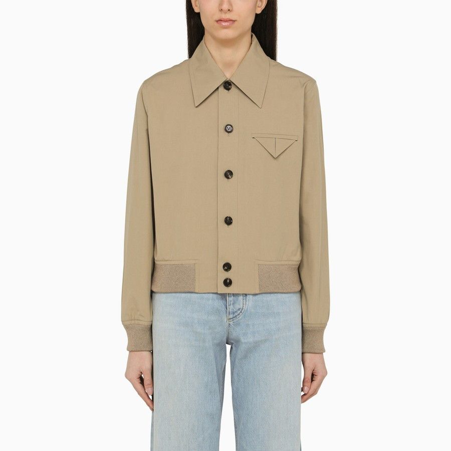 Bottega Veneta o1d2blof0824 Cotton Jackets in Beige Size S / US 4 / IT 40 - 1 Thumbnail