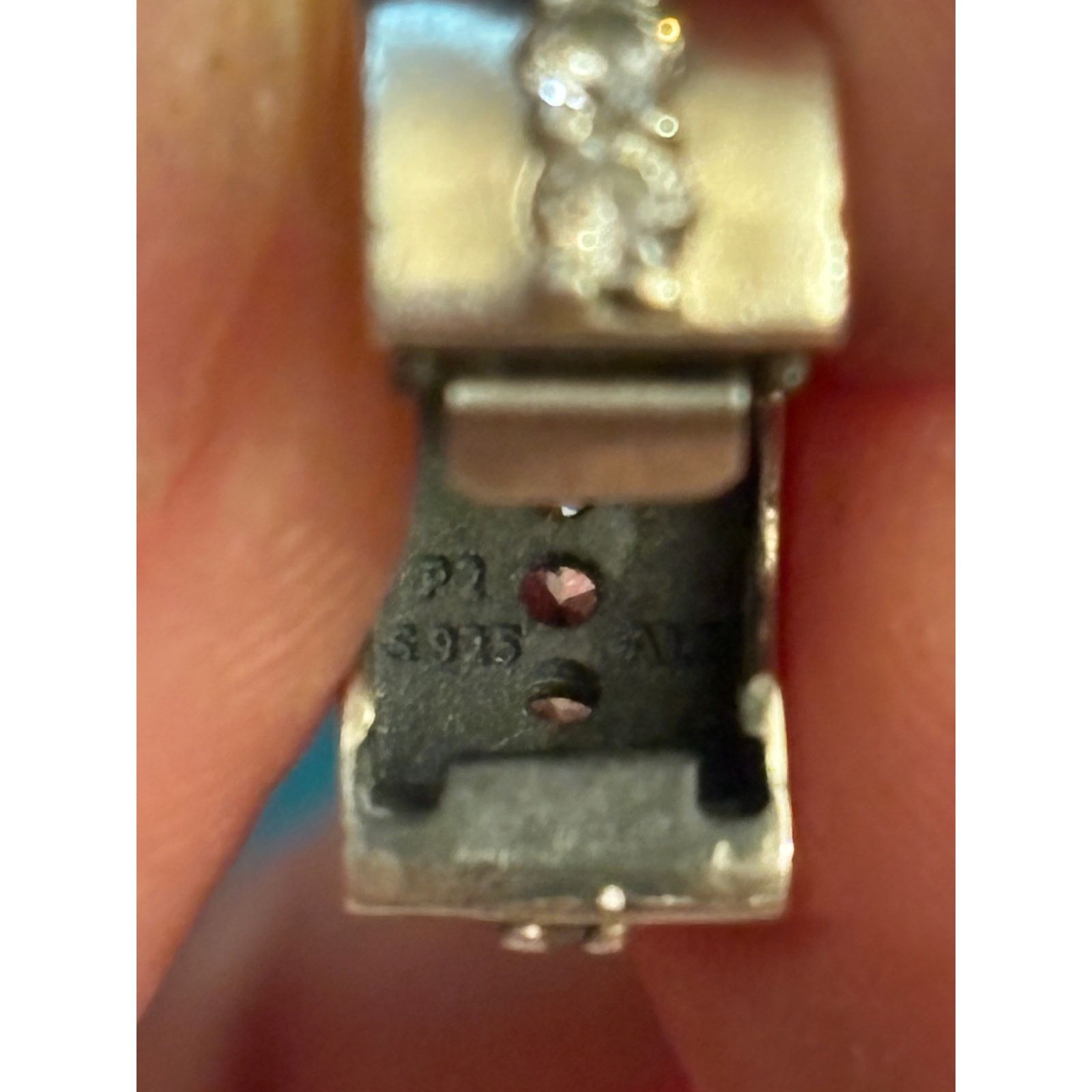 Other Pandora ALE 925 Sterling Silver Clear CZ Clip Charm Hinged Size ONE SIZE - 4 Thumbnail