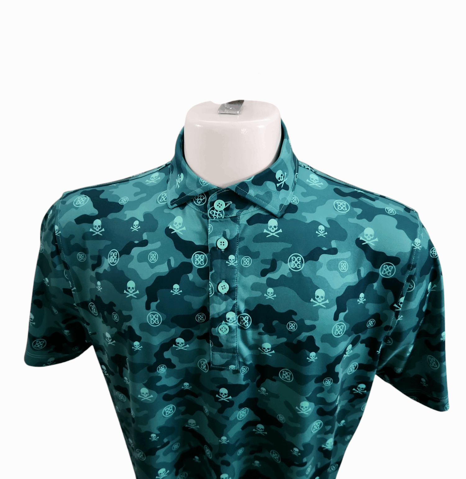 G/FORE G/Fore Golf Shirt Polo Icon Camo Tech Print Lotus Green Size US M / EU 48-50 / 2 - 2 Thumbnail
