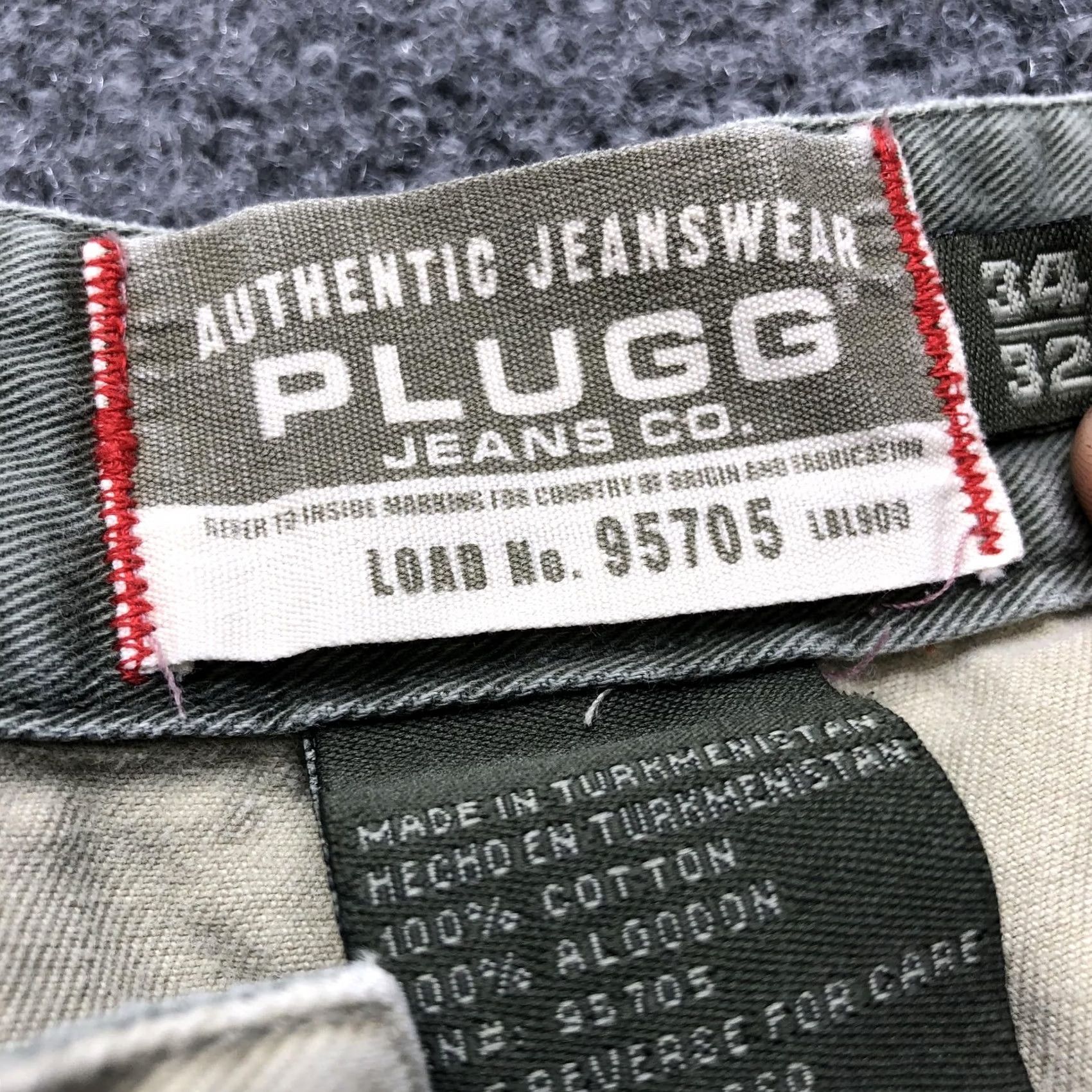 Vintage Plugg Mens Cargo Pants Beige 34x30 Regular Relaxed Fit Pockets Casual Denim Style Cotton Front Snap Flat Front Size US 34 / EU 50 - 3 Thumbnail