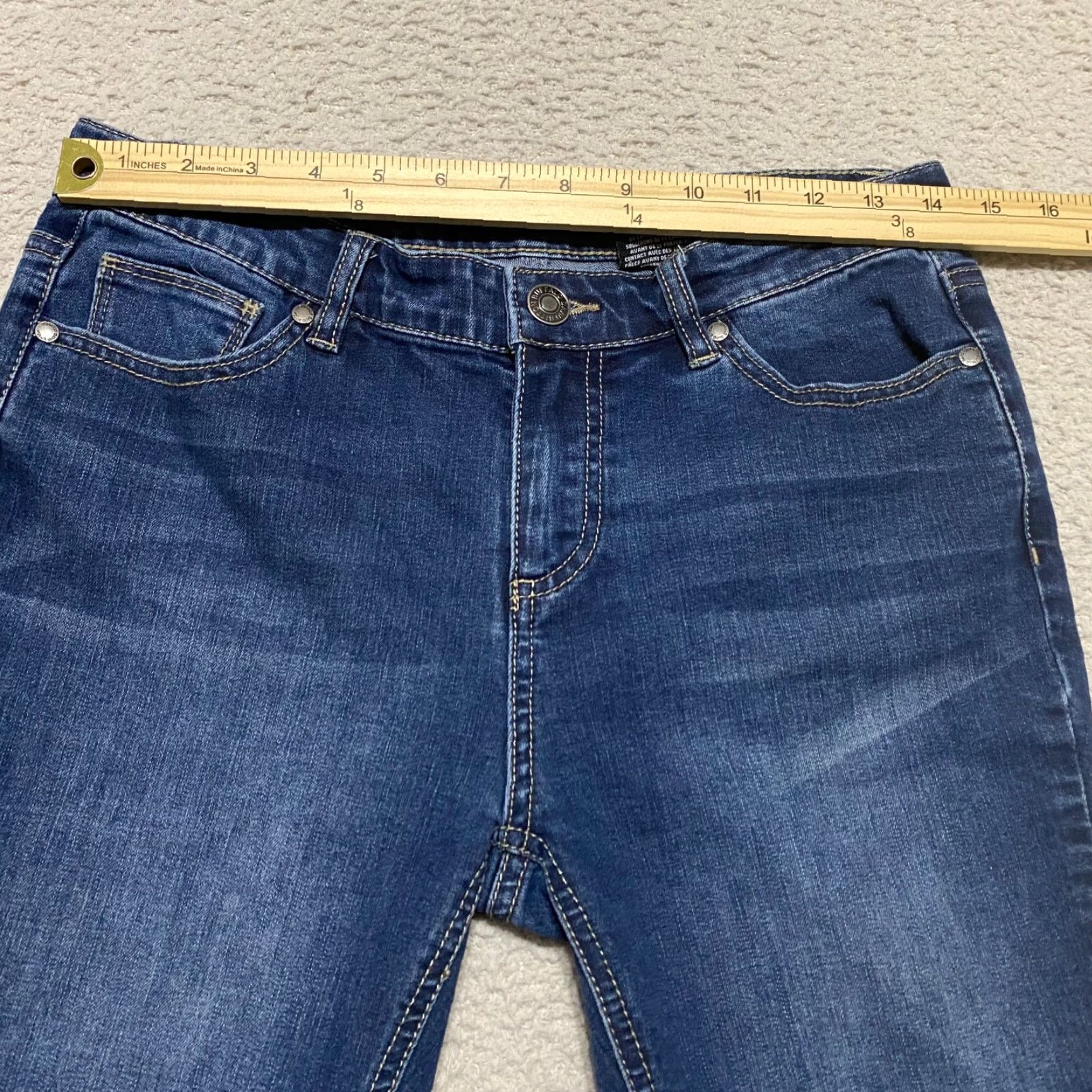 Buffalo David Bitton Buffalo Jeans Womens 4 Blue Denim Francesca Mid Rise Skinny Stretch Shirt Womens Jeans 4 Blue Denim 5-Pocket Skinny 30in Inseam Mens? Size 27" / US 4 / IT 40 - 5 Thumbnail