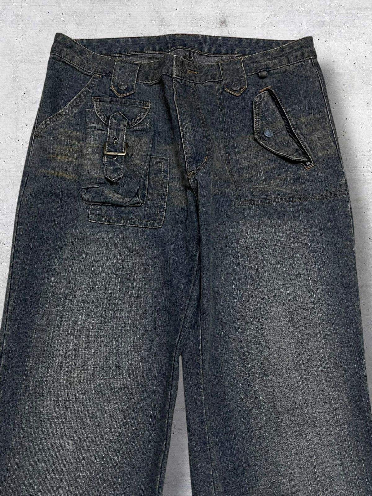 Japanese Brand VINTAGE 90S JAPANESEBRAND PARACHUTE POCKET TACTICAL DENIM Size US 32 / EU 48 - 4 Thumbnail