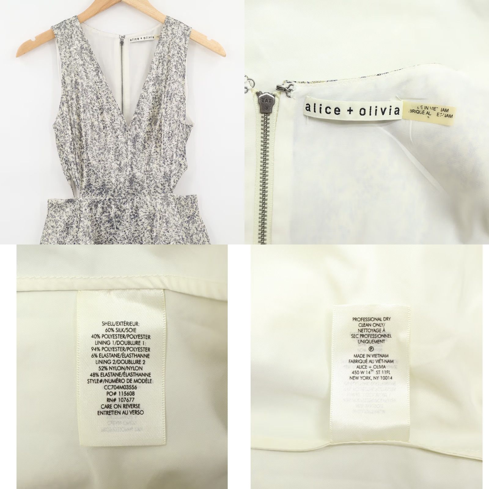 Alice + Olivia Alice + Olivia Women's Varita Metallic Jacquard Side Cut Out Fit & Flare Mini Sz 0, Silk, Polyester, Dry Clean Only, Floral, Clubwear, Short Dress Size XS / US 0-2 / IT 36-38 - 8 Thumbnail