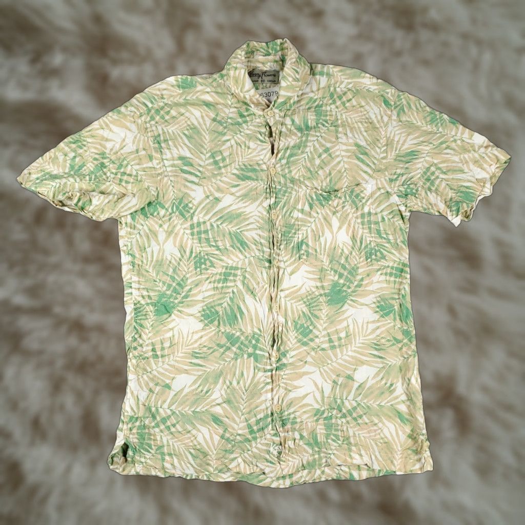Vintage Kenny Flowers Shirt Mens Medium Beige Floral Button-Up Rayon Limited Edition Size US M / EU 48-50 / 2 - 1 Thumbnail