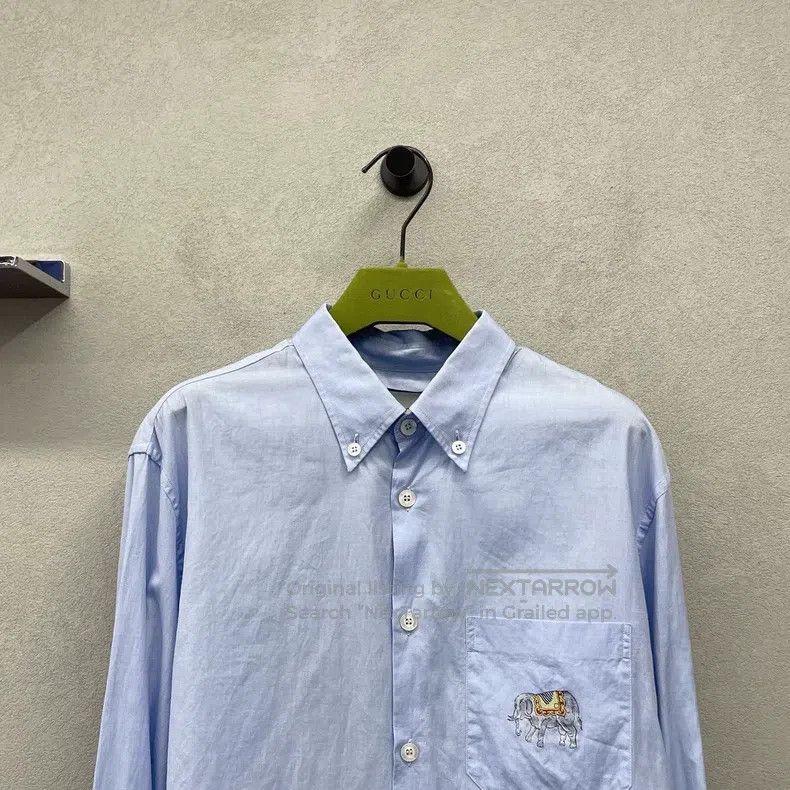 Gucci Gucci Blue shirt with elephant print Size ONE SIZE - 4 Thumbnail
