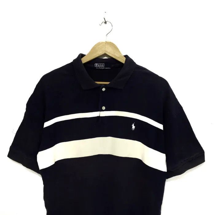 Polo Ralph Lauren Vtg POLO RALPH LAUREN Small Pony Striped Collar Tee Shirt Size US M / EU 48-50 / 2 - 2 Thumbnail
