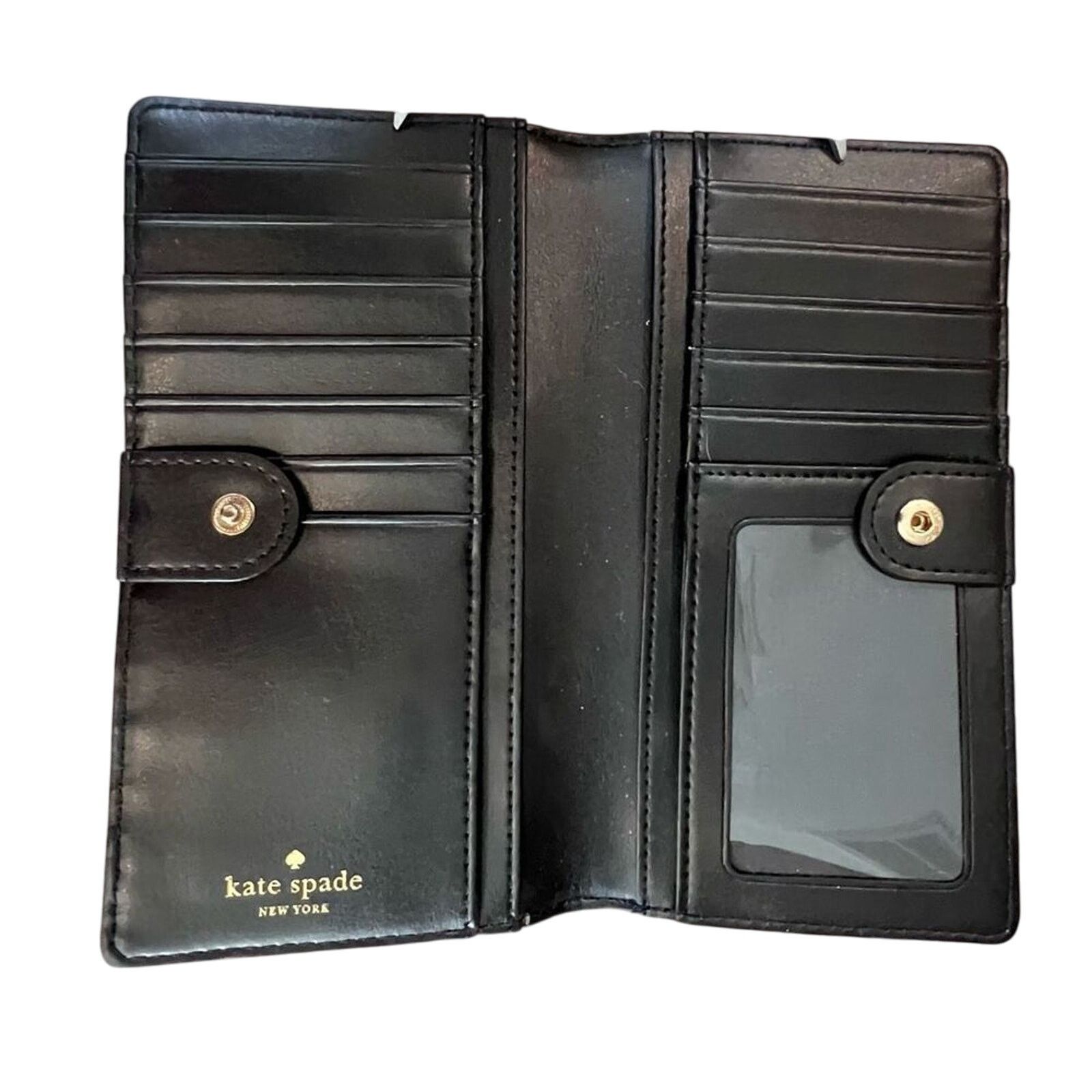 Kate Spade Kate Spade Bright Jewel Stacy Saffiano Leather Wallet Black Size ONE SIZE - 4 Thumbnail