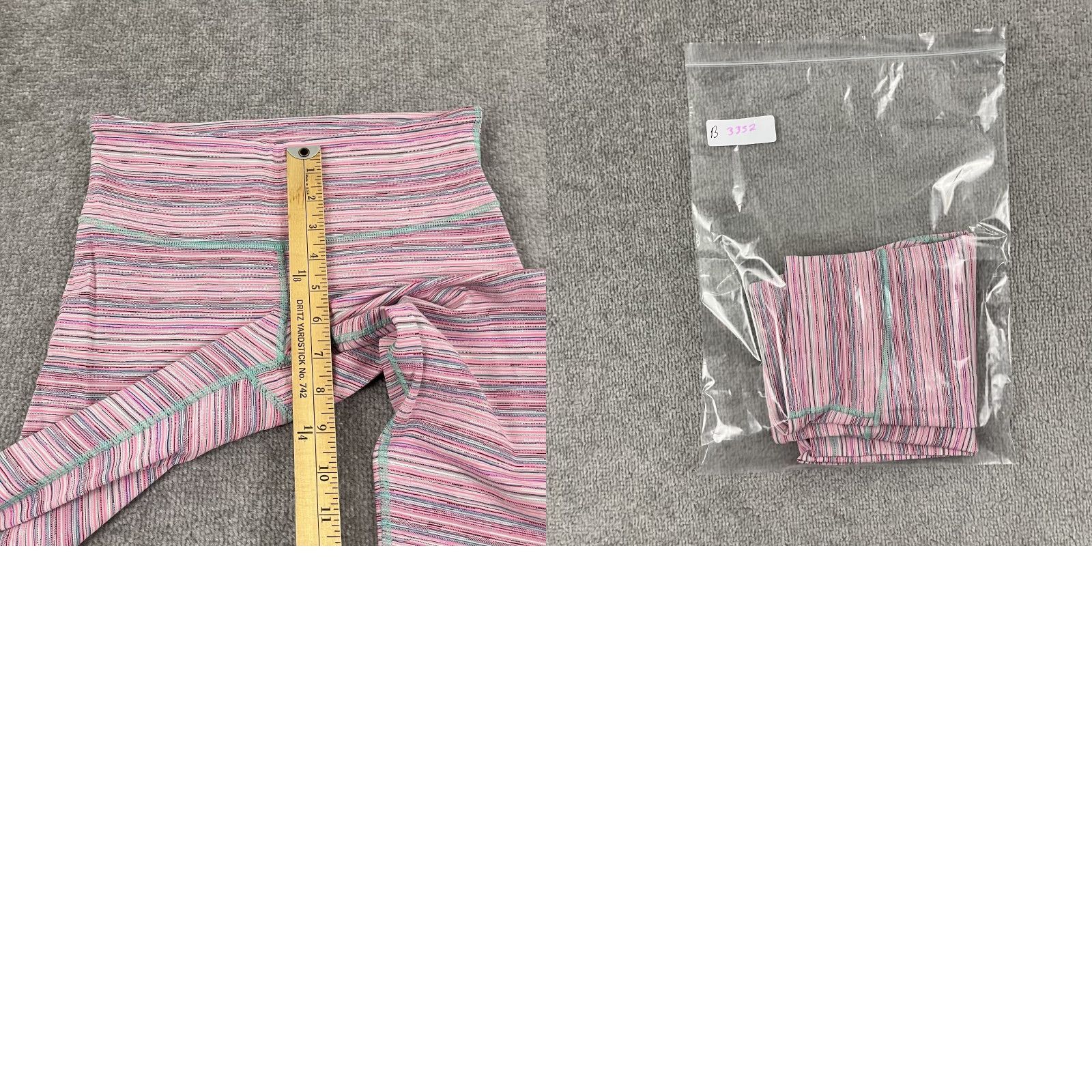 Lululemon VINTAGE? No. Lululemon Wunder Under Crop II Womens Sz 6 W26 L21 Pink Stripe Active Yoga Gym Size ONE SIZE - 8 Thumbnail