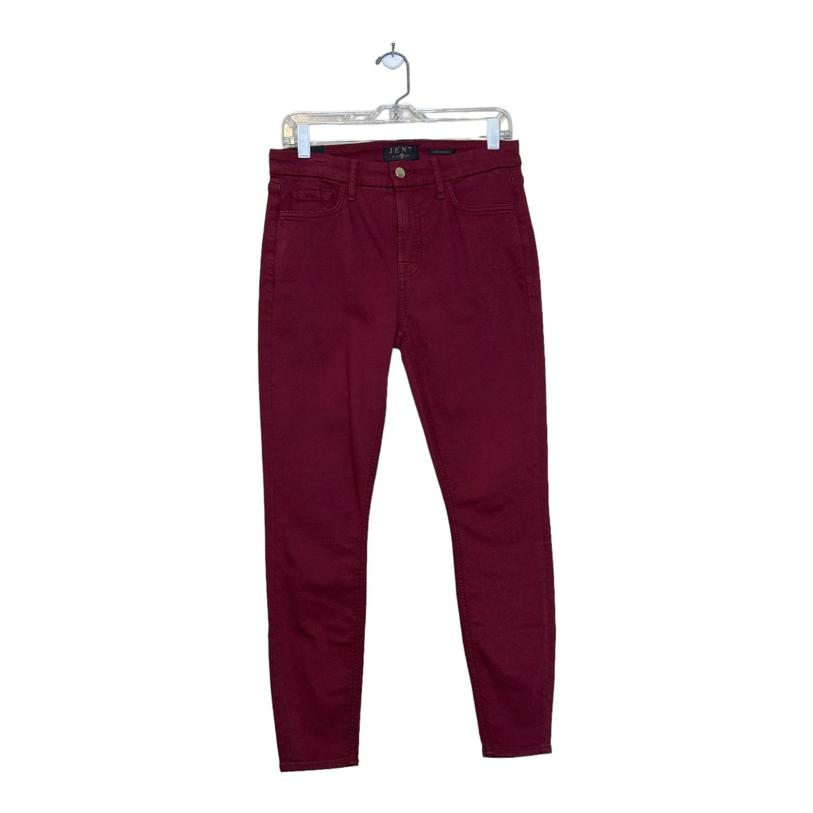 7 For All Mankind Jen7 red legging ankle stretch jeggings jeans size 8 Size 30" / US 8 / IT 44 - 7 Thumbnail