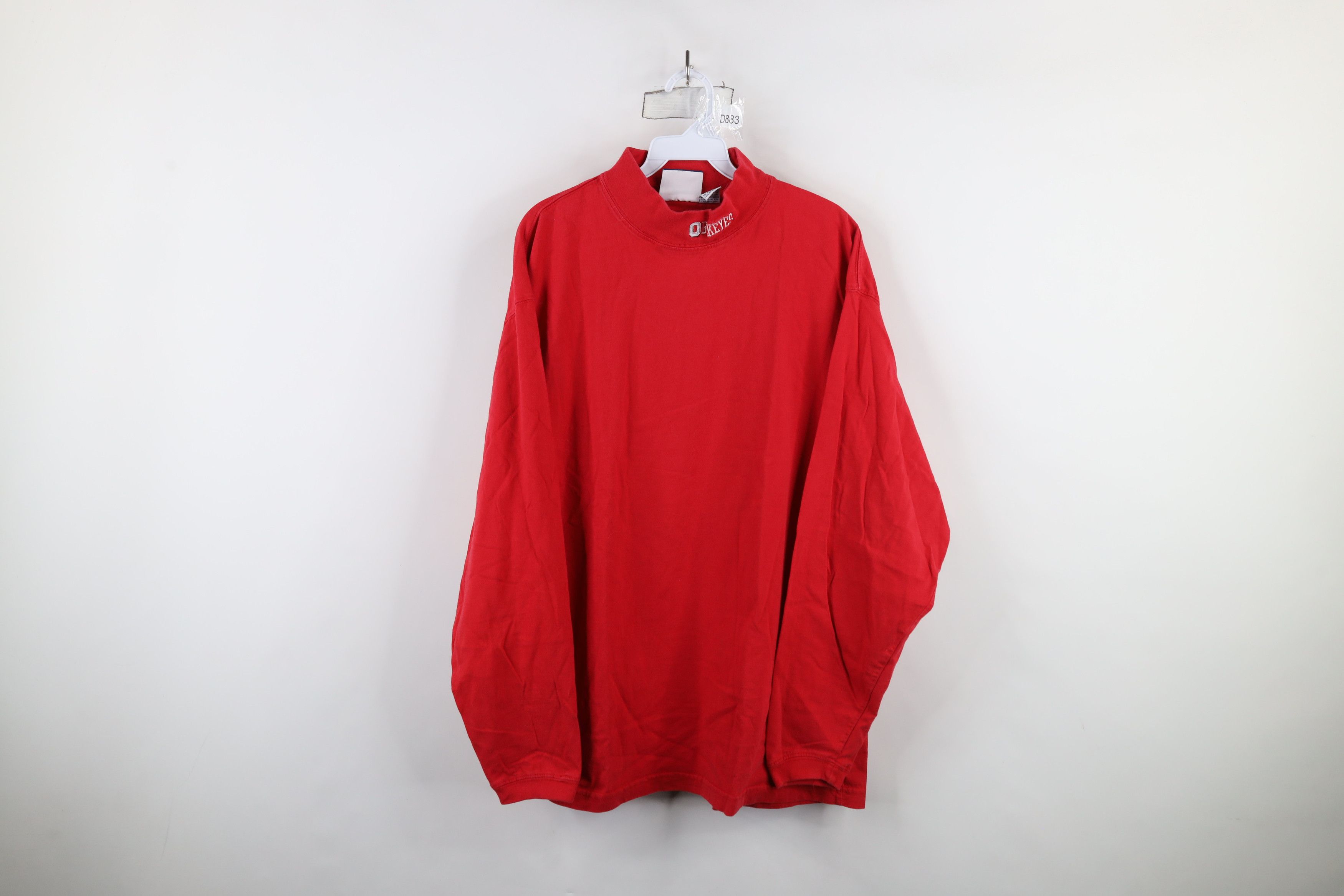 Vintage Vintage 90s Ohio State University Mock Neck T-Shirt Cotton Size US L / EU 52-54 / 3 - 1 Thumbnail