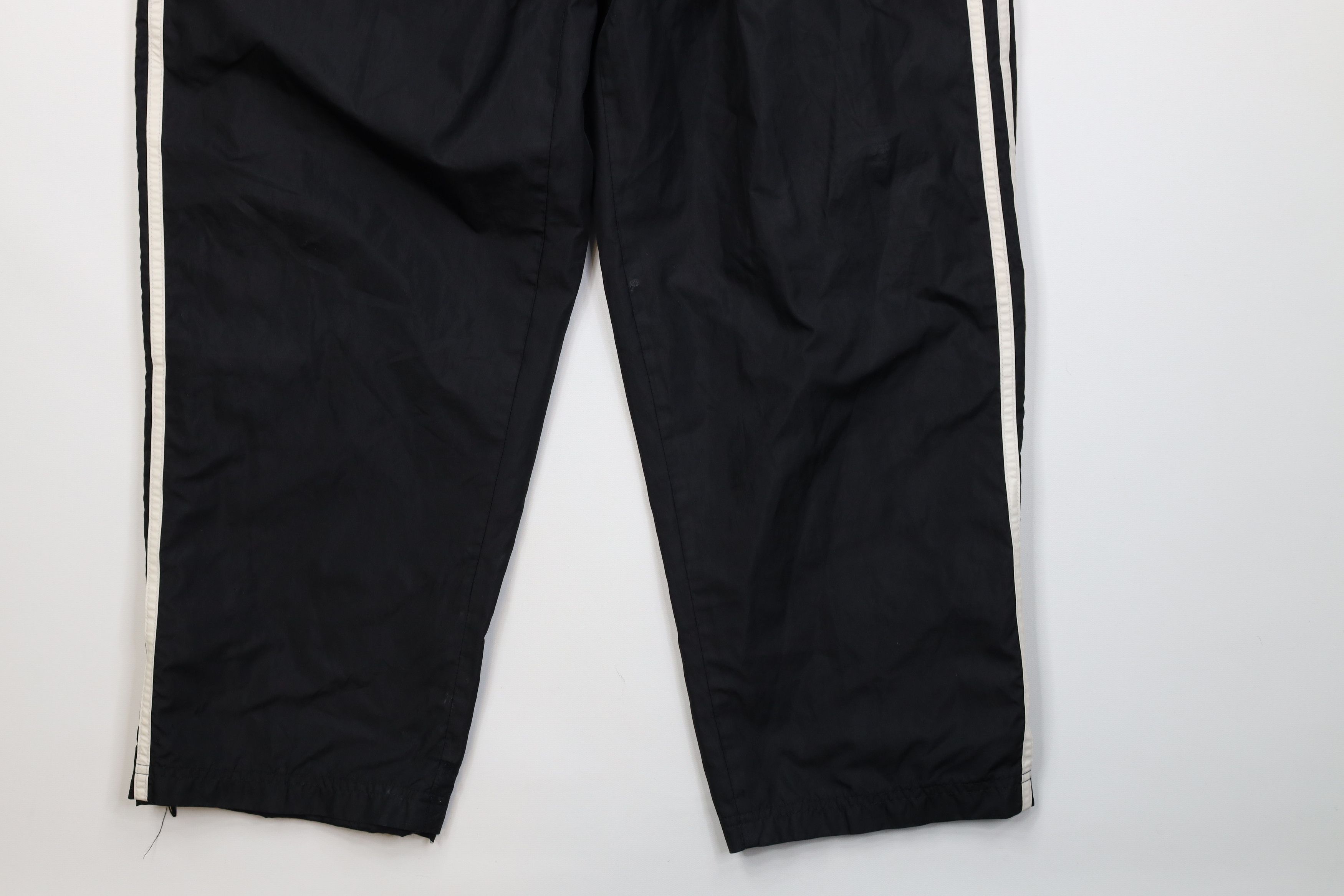 Adidas Vintage 90s Adidas Lined Wide Leg Windbreaker Pants Black Size US 38 / EU 54 - 5 Thumbnail