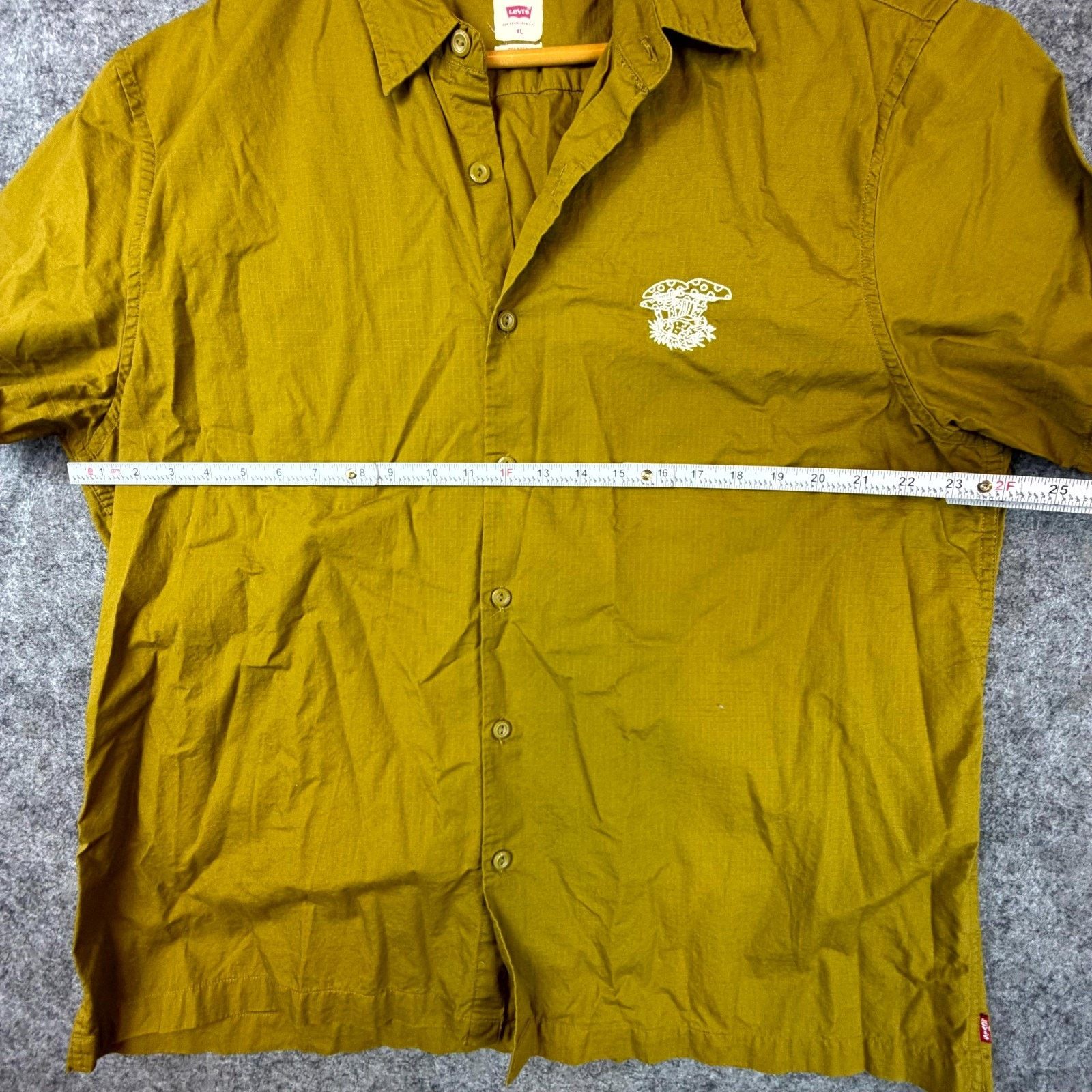 Levi's Levis Shirt XL Mustard Yellow Mushroom Hippie 70s Vibe Size US XL / EU 56 / 4 - 5 Thumbnail