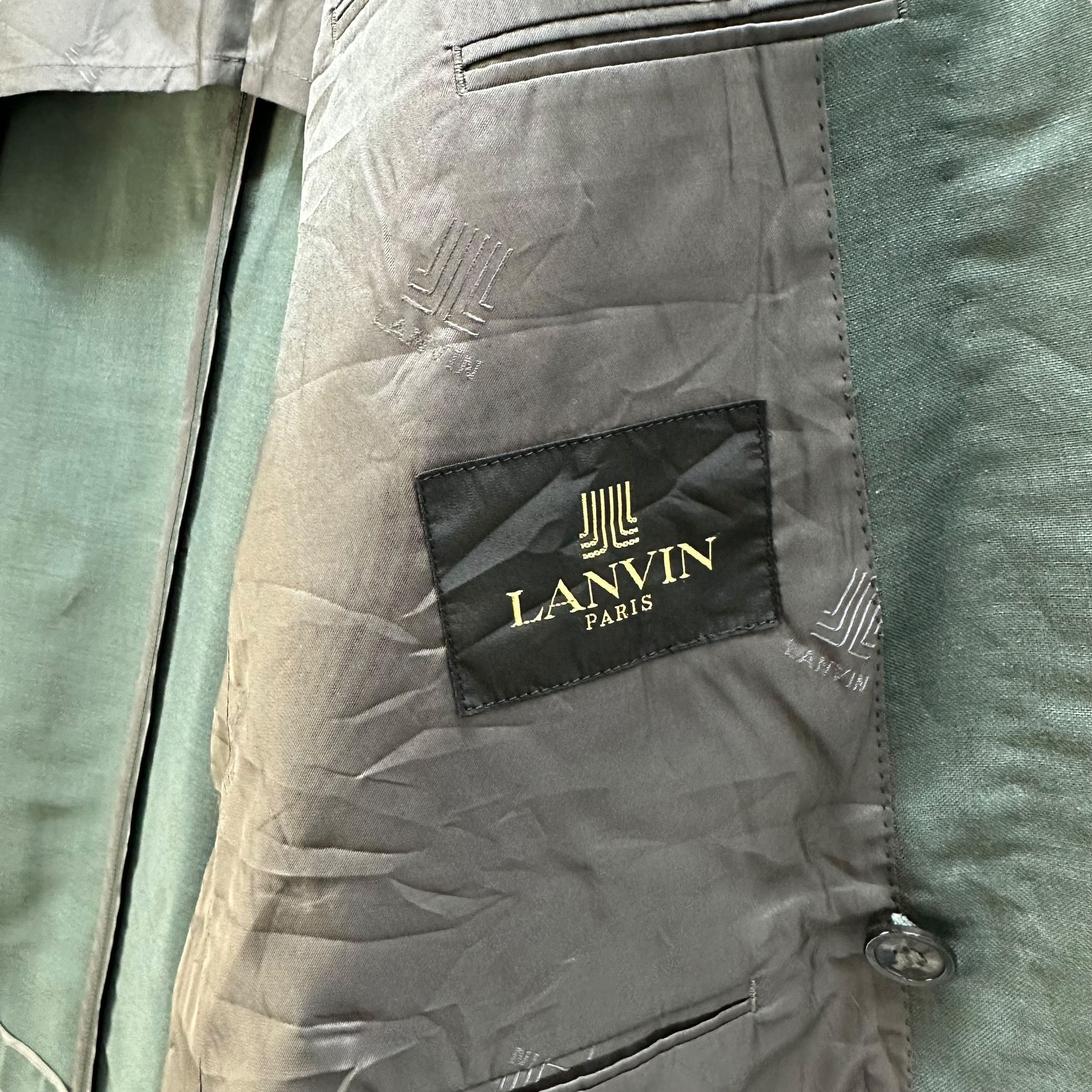 Lanvin LANVIN Double Breast Green Blazers Suit Jacket #A44-1033 Size 44R - 7 Thumbnail