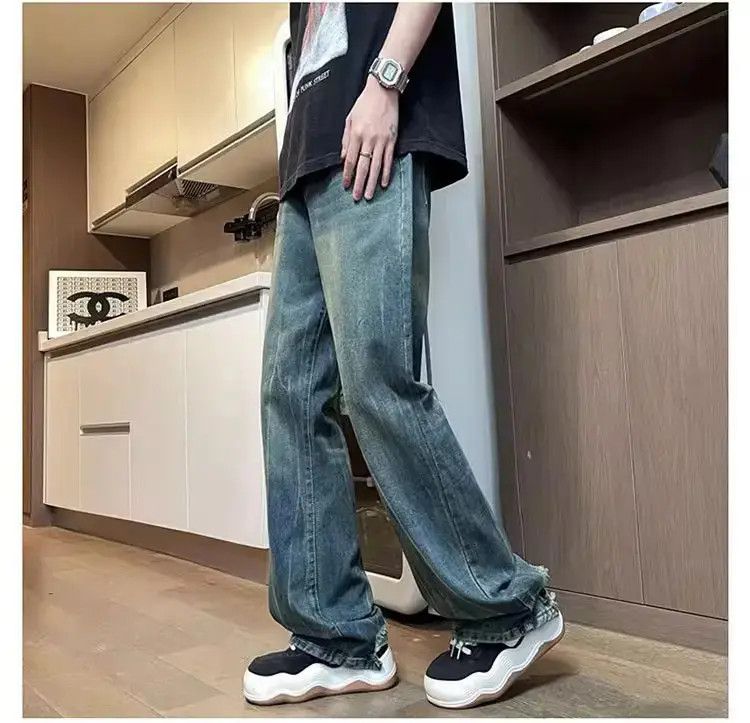 Japanese Brand Retro washed casual distressed jeans Size US 30 / EU 46 - 6 Thumbnail