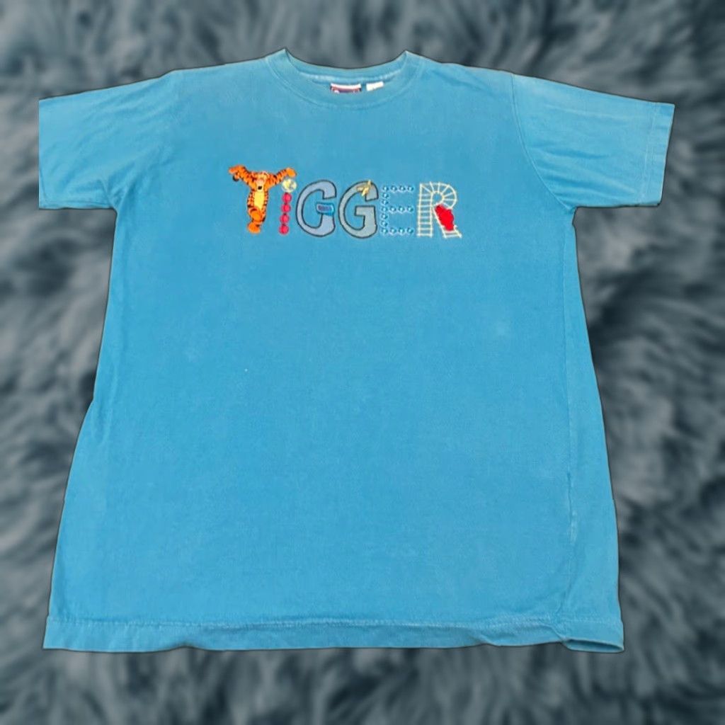 Disney VINTAGE Disney Winnie The Pooh Tigger Embroidered VTG Shirt Size L Mens Blue 90s Cartoon decade Etsy Size US L / EU 52-54 / 3 - 1 Thumbnail
