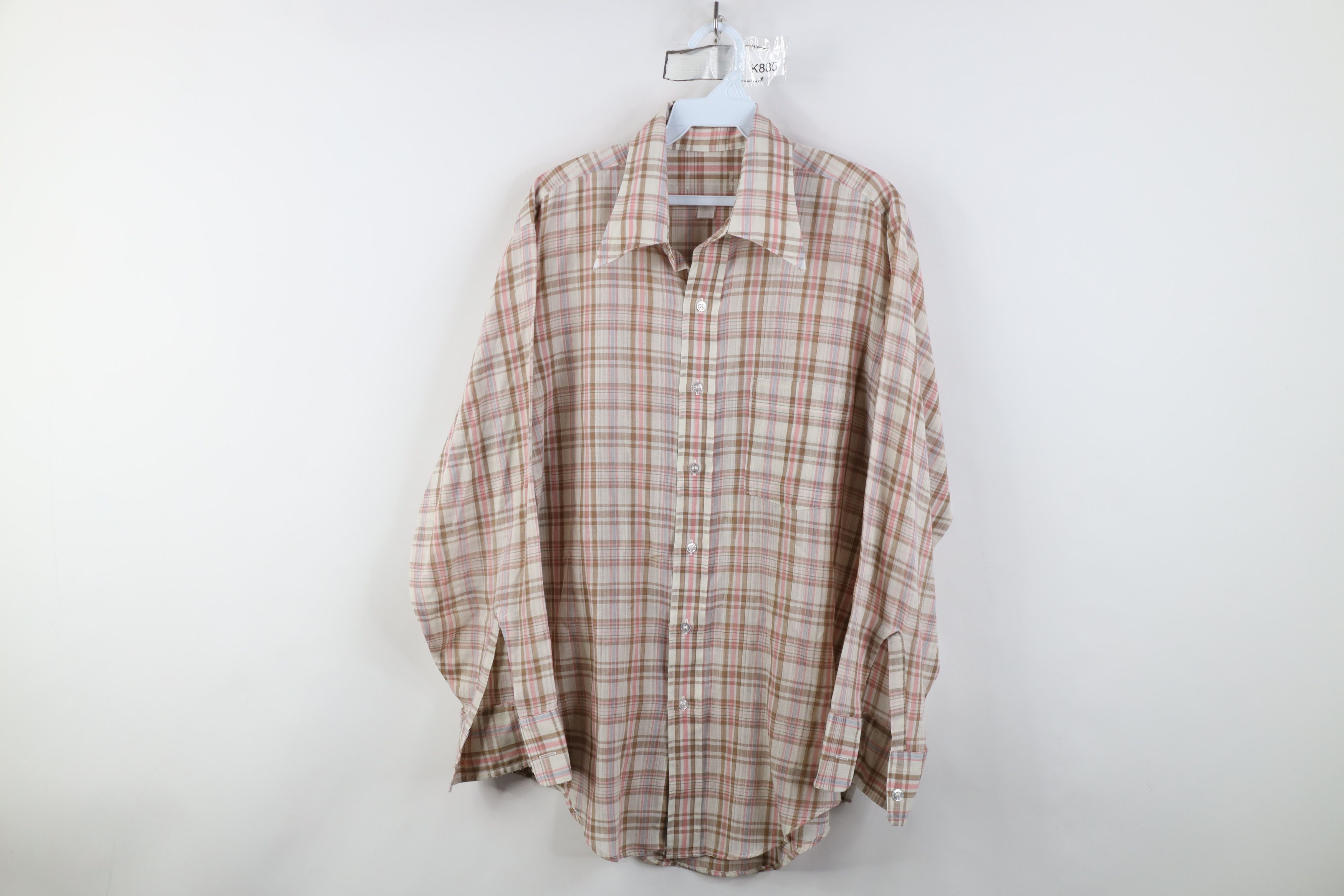 Vintage Vintage 60s 70s Western Collared Button Shirt Plaid USA Size US M / EU 48-50 / 2 - 1 Thumbnail