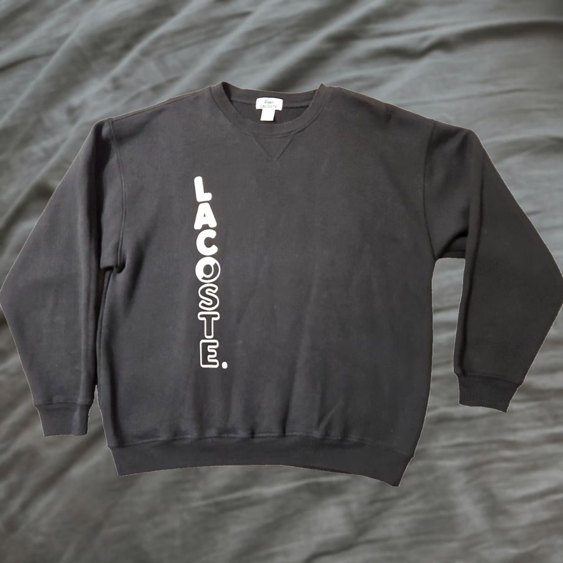 Lacoste VINTAGE Lacoste Sweater Men Crew Neck Pullover 90s Black Size M Cotton Blend Golf Walking 90s Mens Size US M / EU 48-50 / 2 - 1 Thumbnail