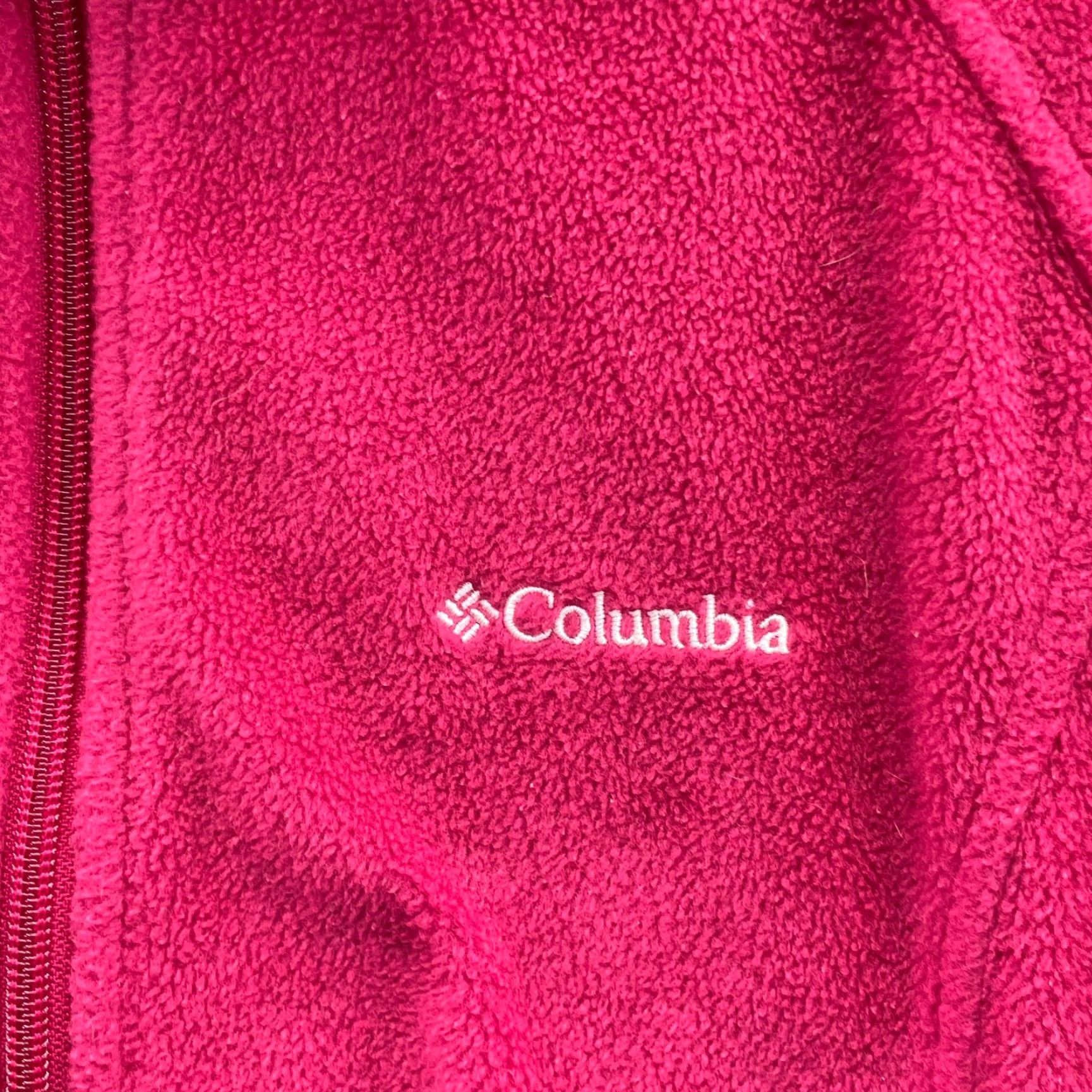 Pinko Columbia Jacket Women XL Hot Pink Soft Fleece MockNeck Athleisure Sport Gorpcore Size XL / US 12-14 / IT 48-50 - 3 Thumbnail
