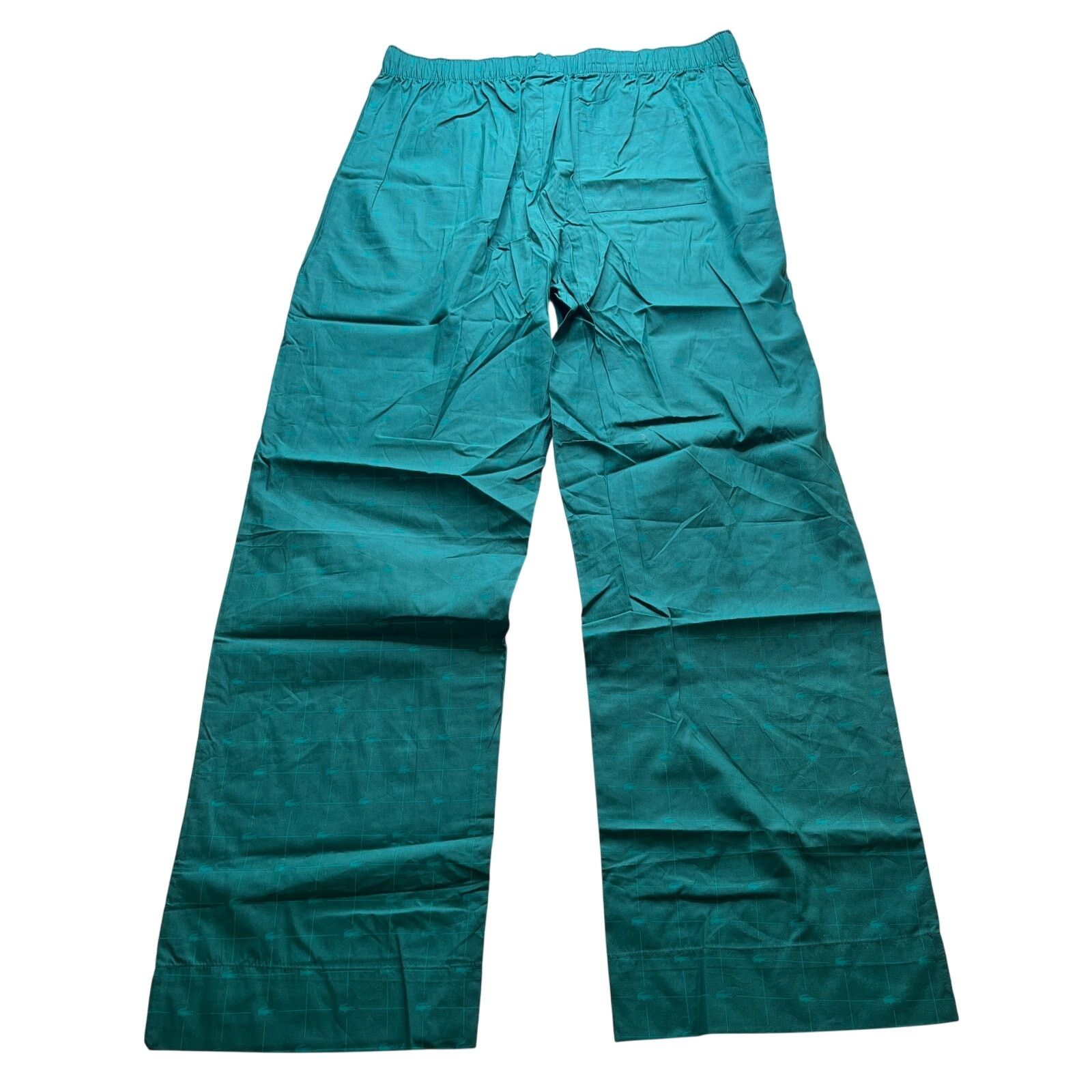 Lacoste 11-80 LACOSTE Men's Sleepwear Pants 100% Cotton Teal Medium Size US 32 / EU 48 - 2 Thumbnail