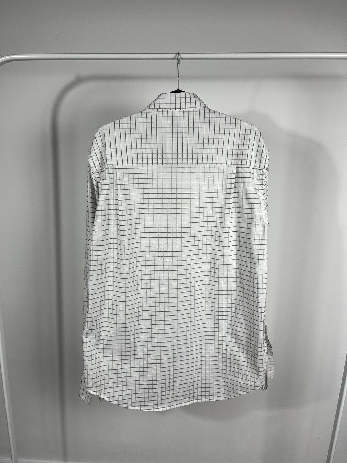 Armani Collezioni Armani Collezioni Luxury Shirt 39/15.5 Grid Check Cotton Size US M / EU 48-50 / 2 - 9 Thumbnail