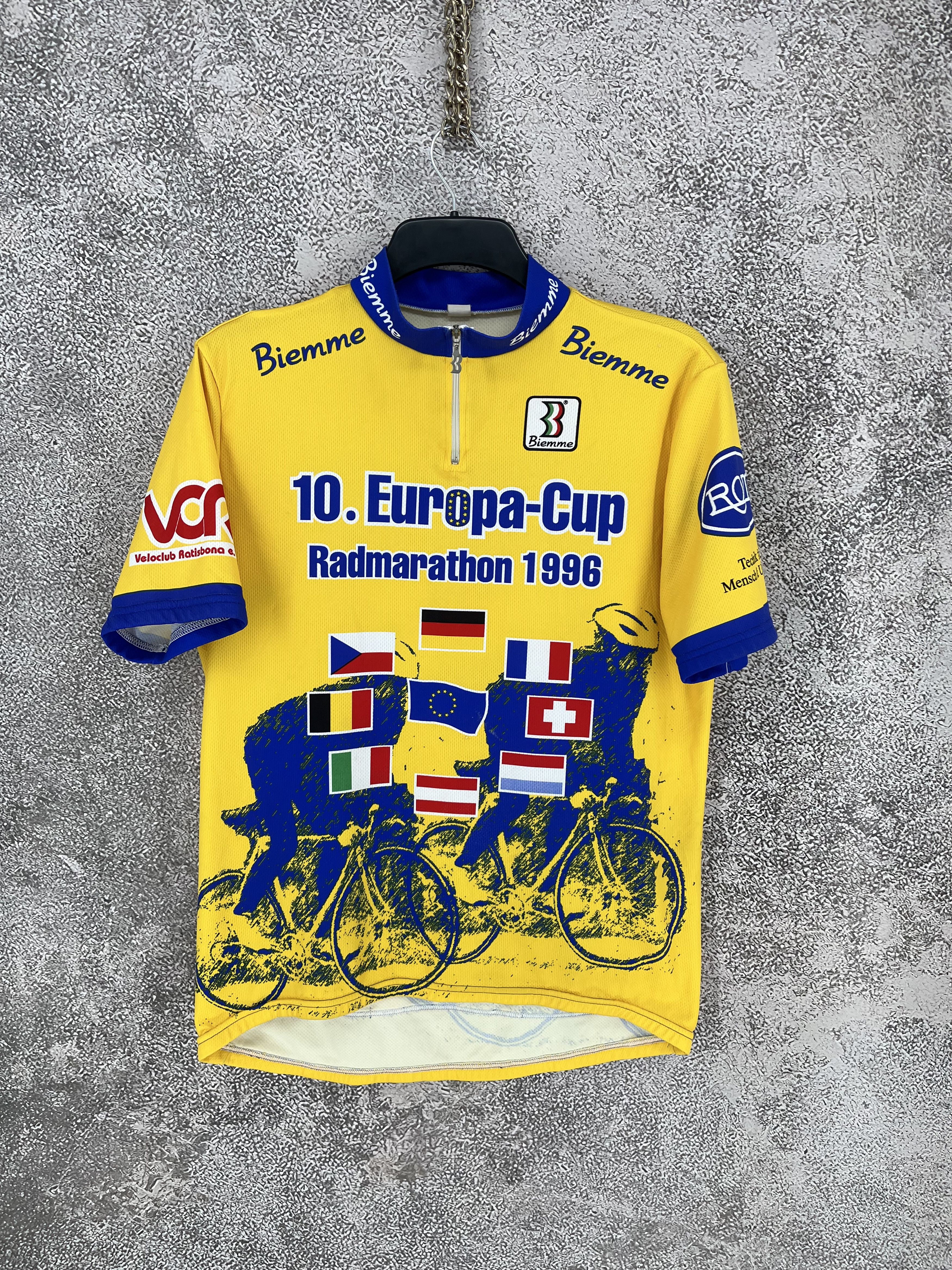 Vintage Vintage Biemme Europa-Cup 1996 Cycling Jersey Shirt Italy Size US XXL / EU 58 / 5 - 1 Thumbnail