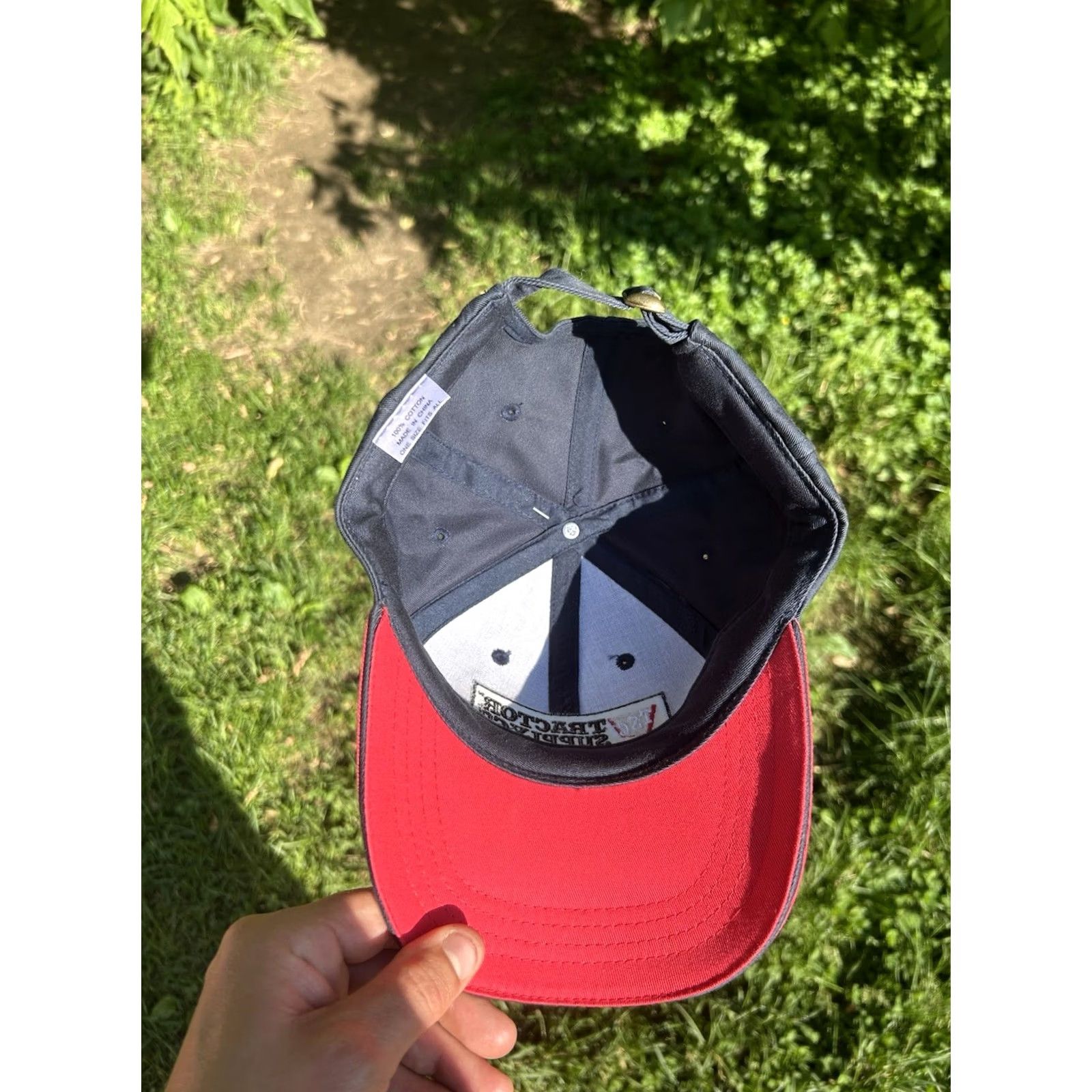 Wrangler VINTAGE? No. Wrangler Cotton Blue Red Farm Strapback Hat Cap Men Adjustable Baseball Cap NWT NEW Tractor Supply Co Size ONE SIZE - 6 Thumbnail