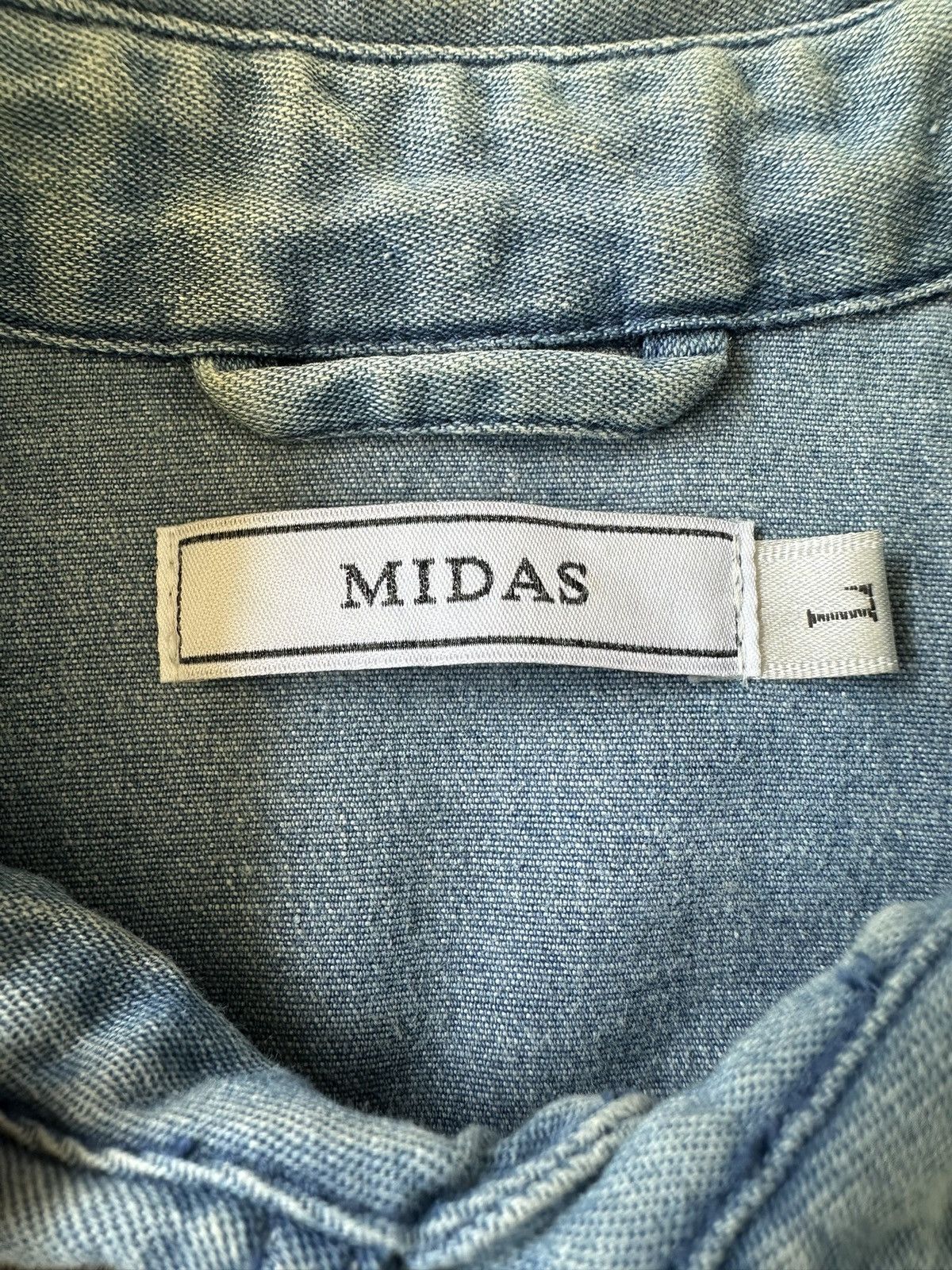 Obelisk 00’s MIDAS vintage style stonewash denim shirt Size US M / EU 48-50 / 2 - 7 Thumbnail