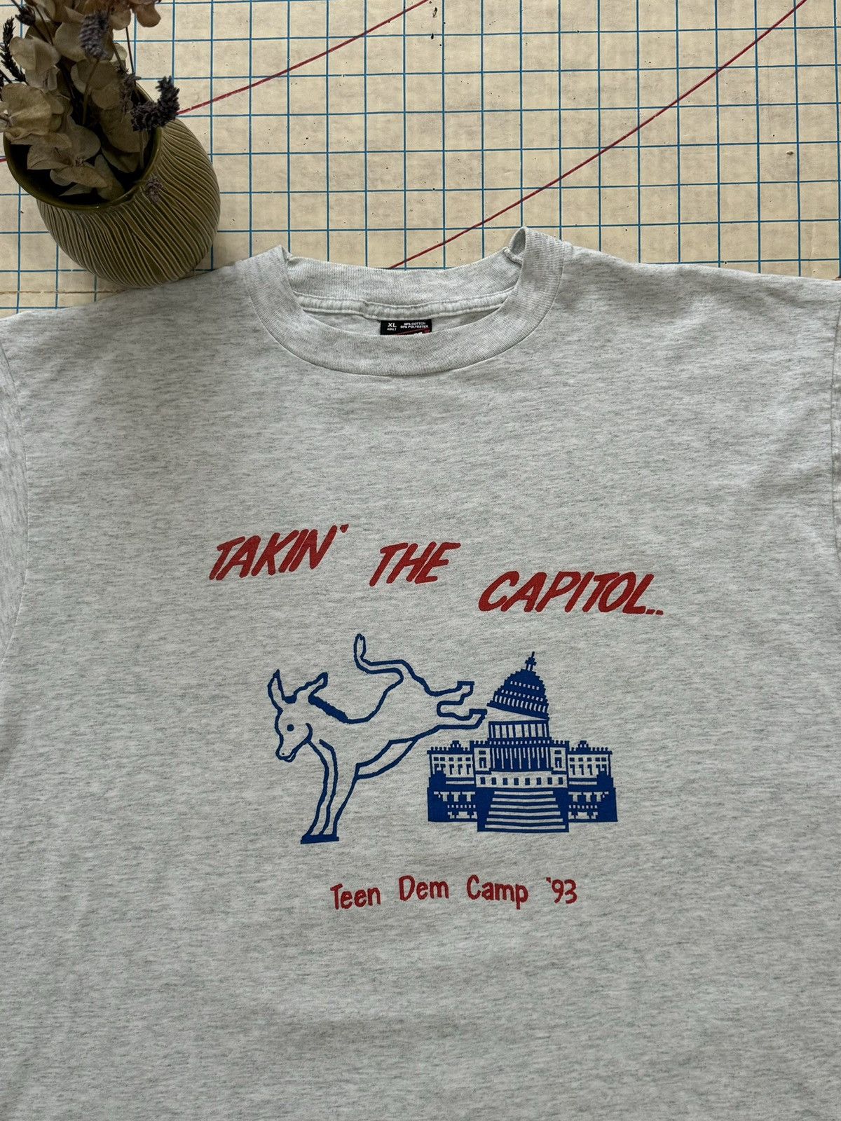 Other × Vintage Vintage Takin’ The Capitol Democratic Camp 93’ Size XL Gray Size US XL / EU 56 / 4 - 4 Thumbnail